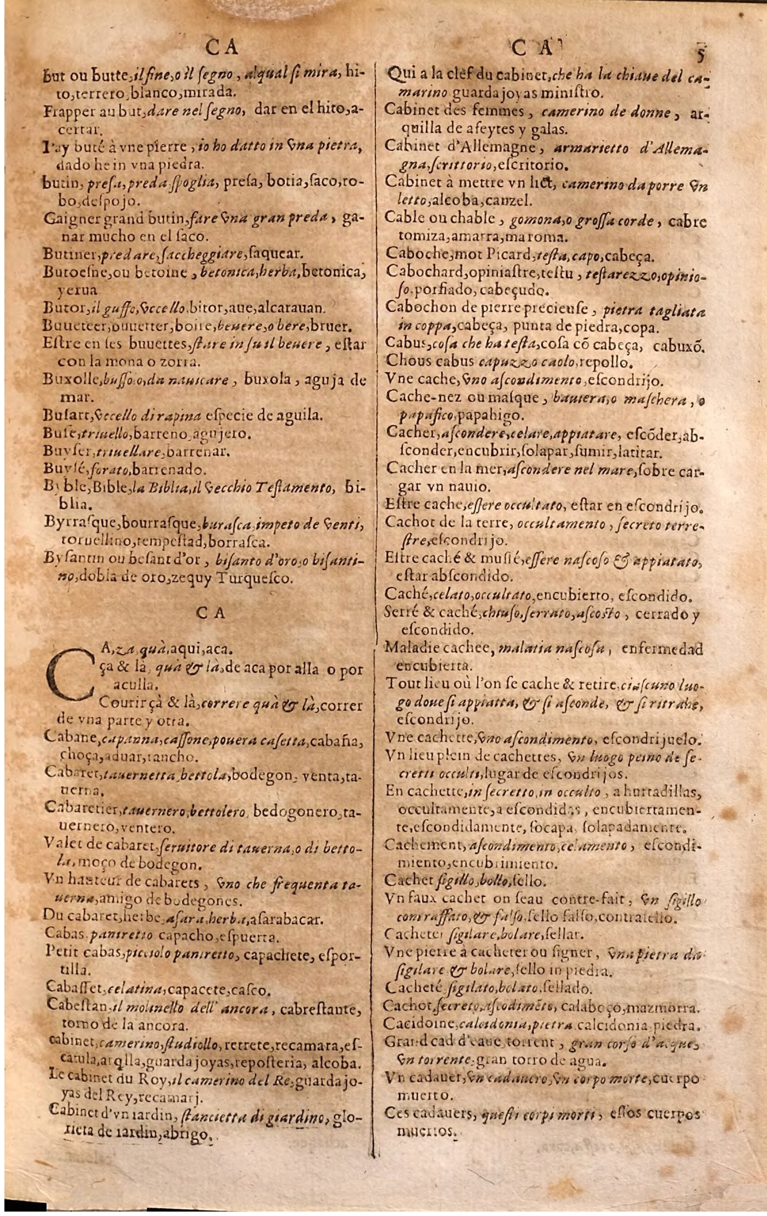 1627 - Jacques Crespin - Trésor des trois langues (Seconde partie) - Regensburg