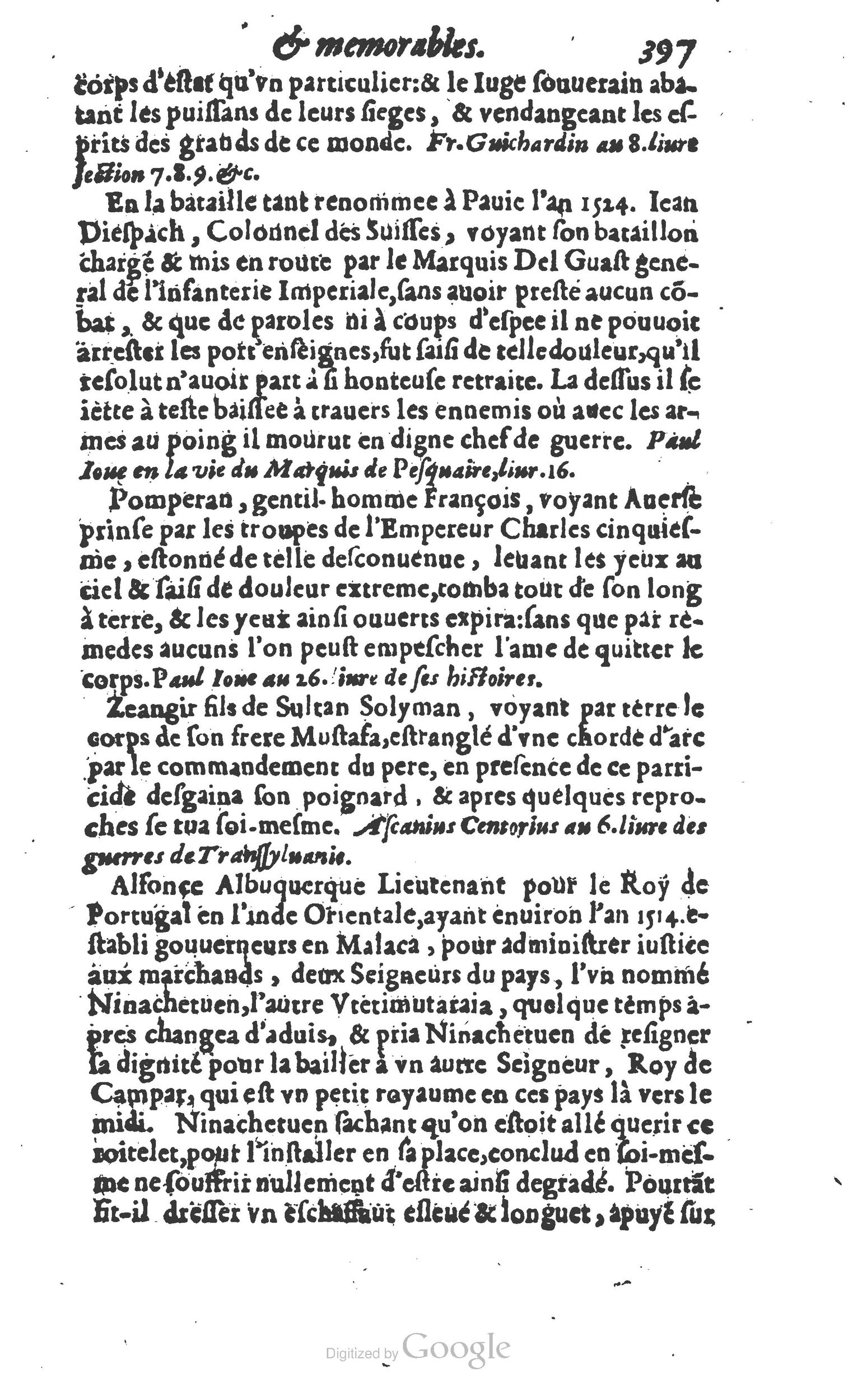 1610 - Paul Marceau - Trésor d’histoires admirables et mémorables - Princeton