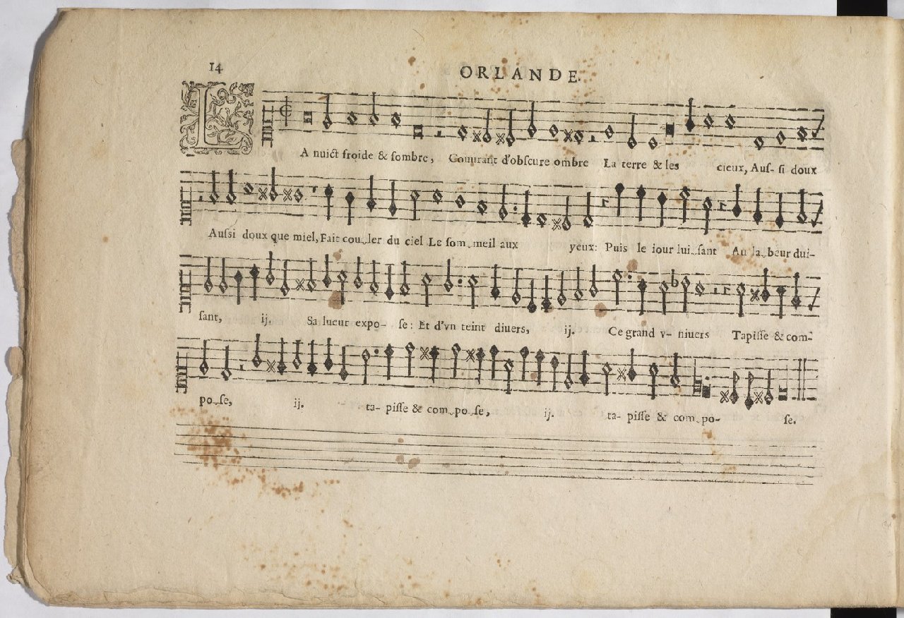 1594 - Paul Marceau - Trésor de musique d&#039;Orlande de Lassus, Superius, Bassus, Tenor, Quinta pars - BnF