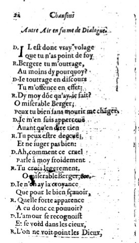1623 - Jacques Cailloüé - Trésor ou recueil des chansons amoureuses - British Library