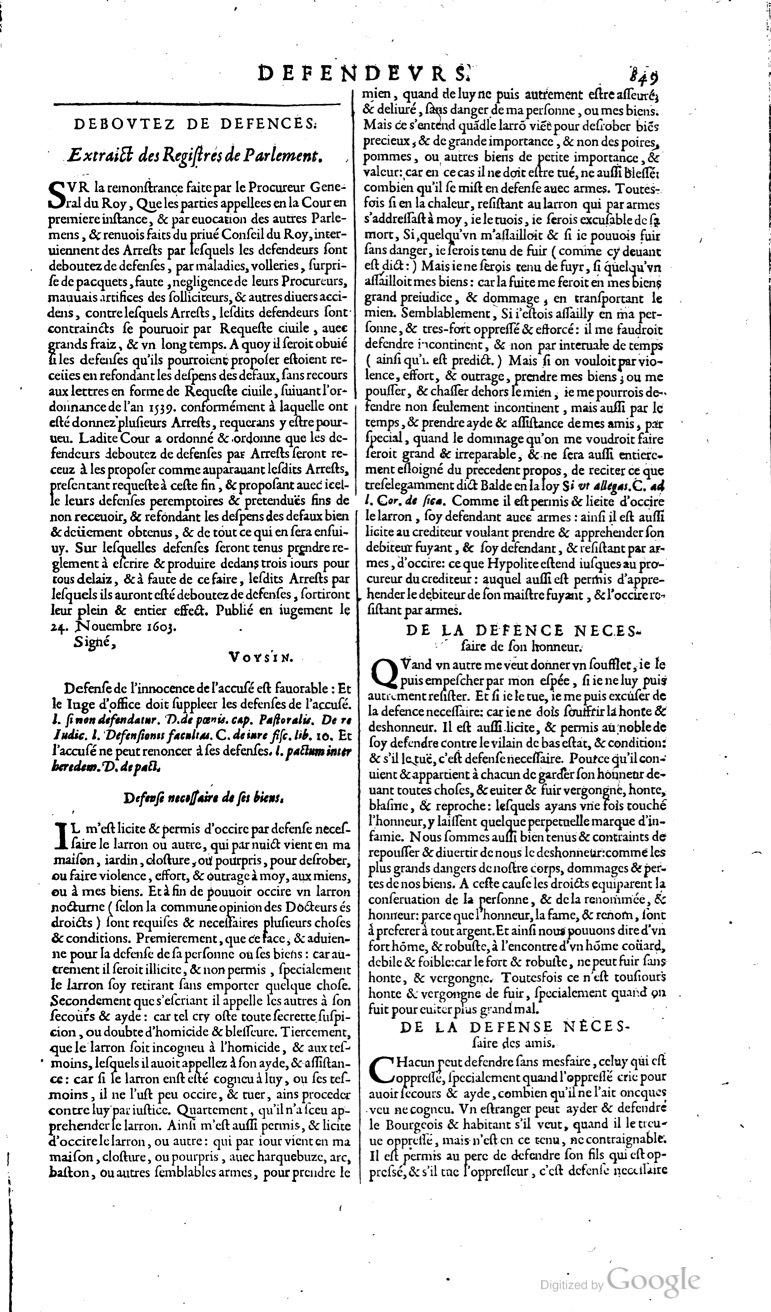 1629 - Veuve Nicolas Buon - Trésor du droit français (21754 T. 1) - BM Lyon