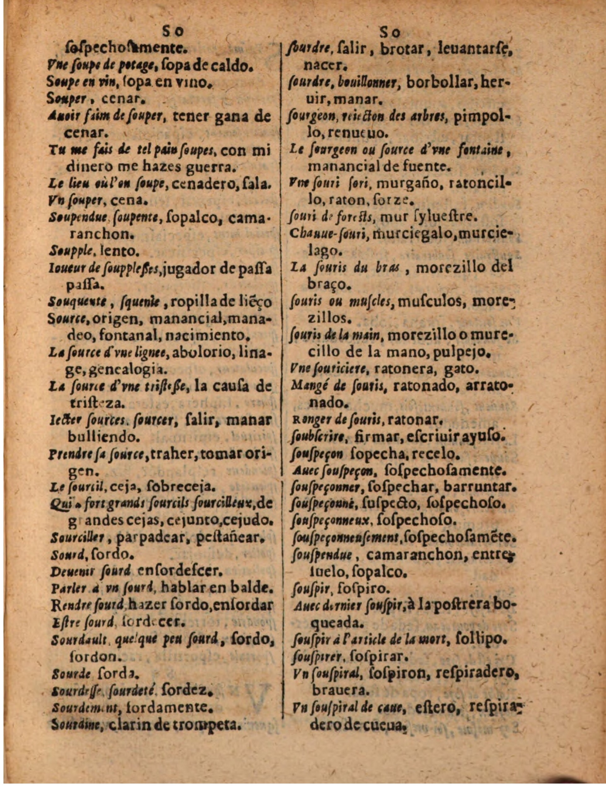 1624 - Hubert Antoine - Trésor des deux langues espagnole et française (Seconde partie) - BSB Munich