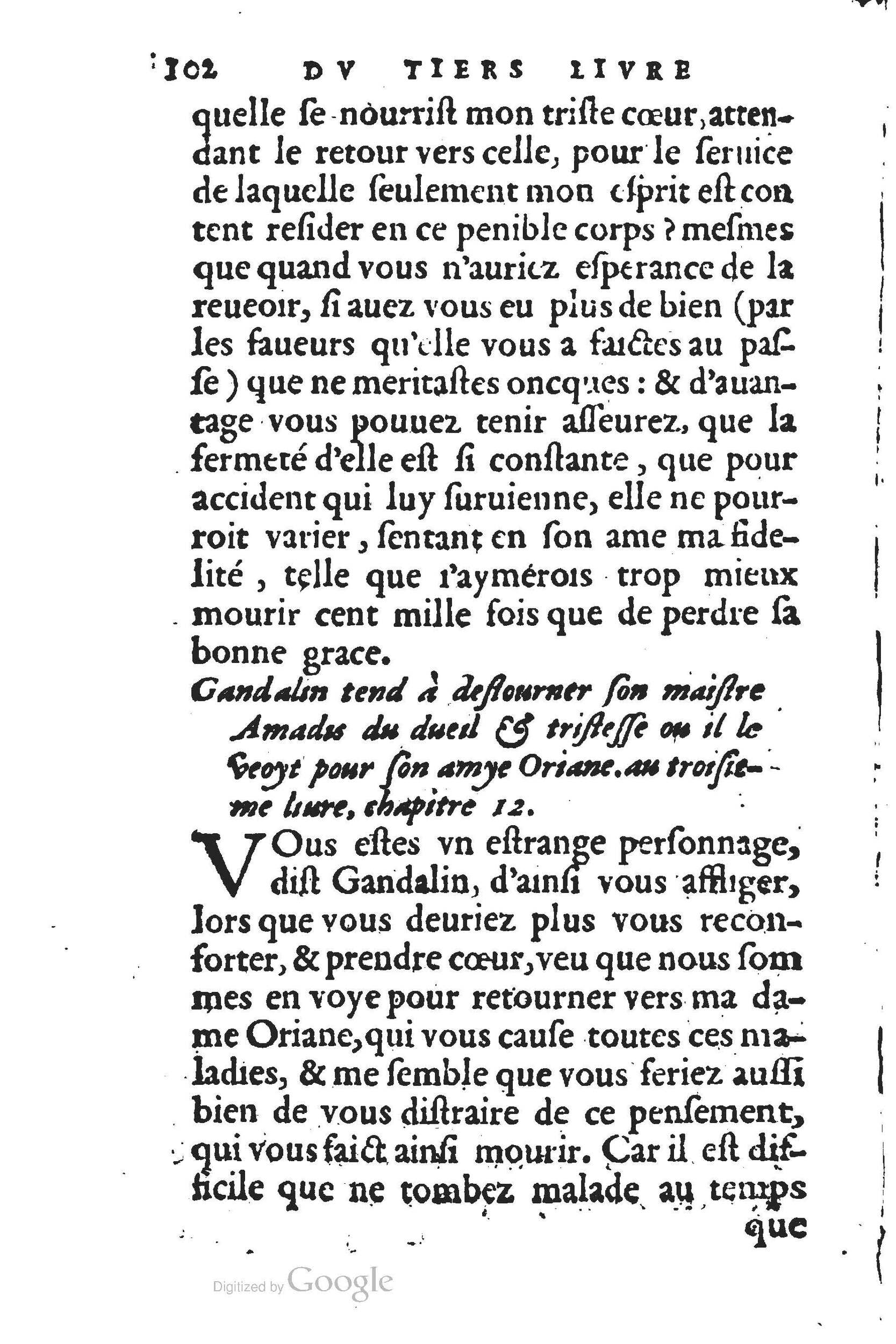 1560 - Jean d’Ogerolles et Gabriel Cotier Lyon - Trésor des Amadis - BSB Munich