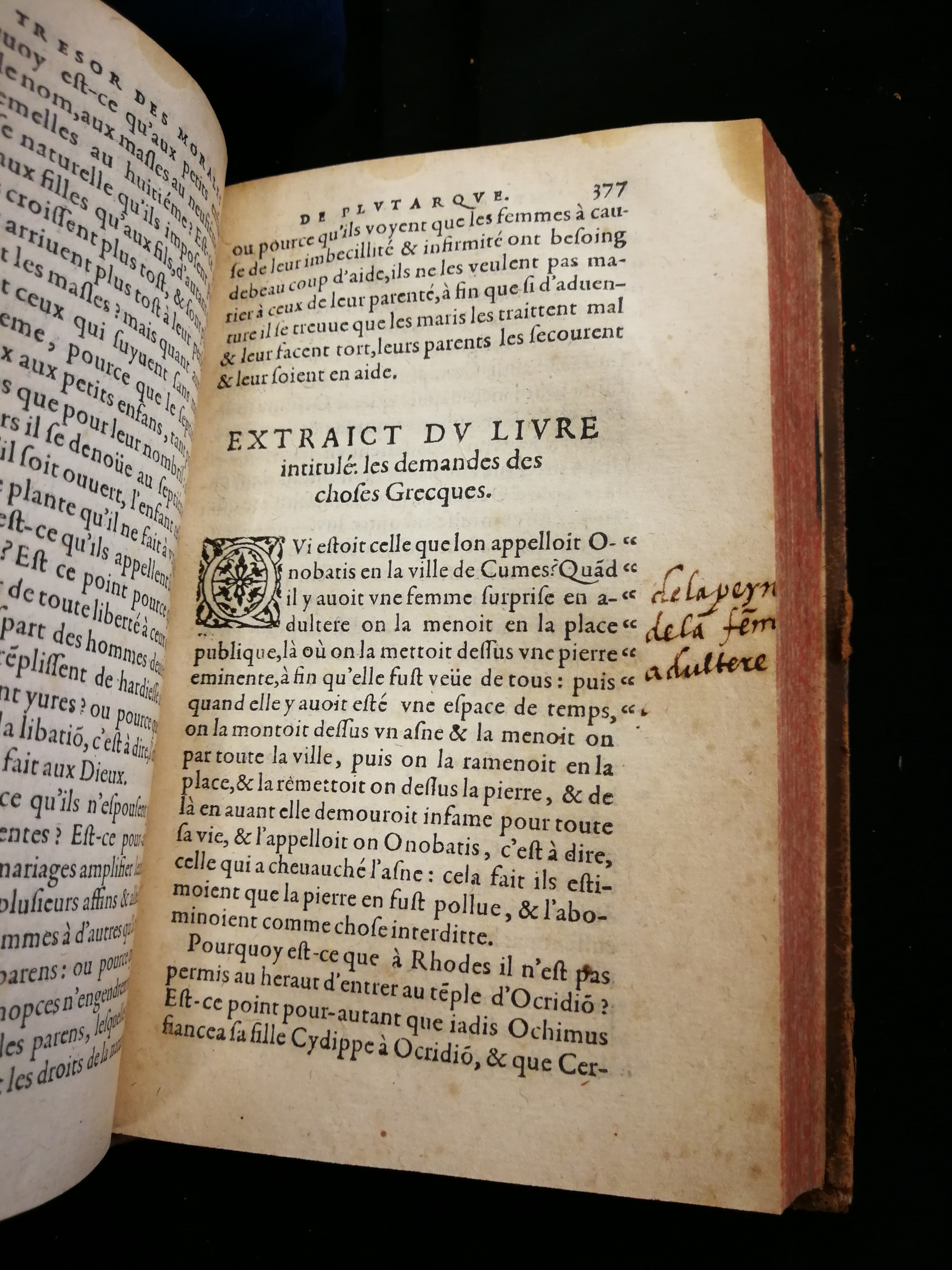 1577 - Jean Poupy - Trésor des morales de Plutarque - Les Méjanes, Aix-en-Provence
