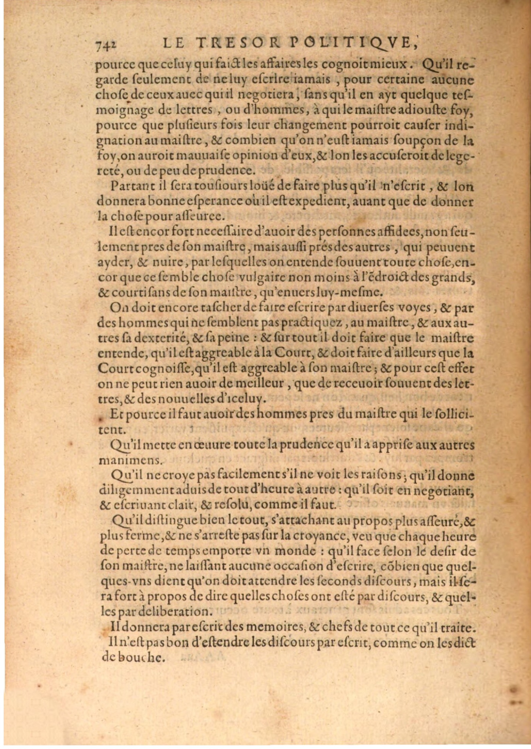 1608 - Nicolas Du Fossé - Trésor politique - BSB Munich