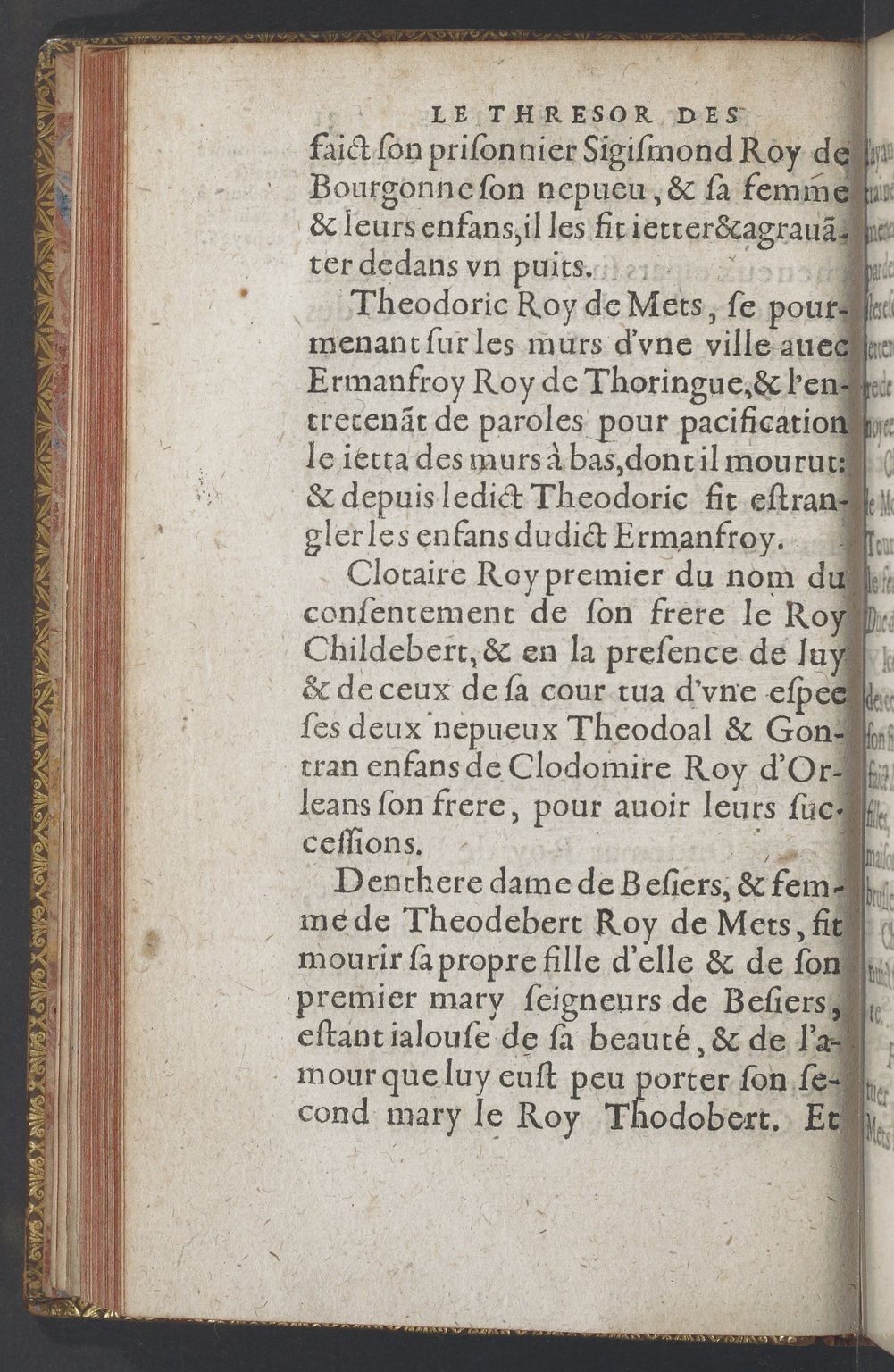 1603 - Galiot Corrozet - Trésor des histoires de France - BnF Tolbiac