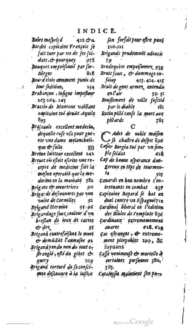1610 - Paul Marceau - Trésor d’histoires admirables et mémorables - BSB Munich