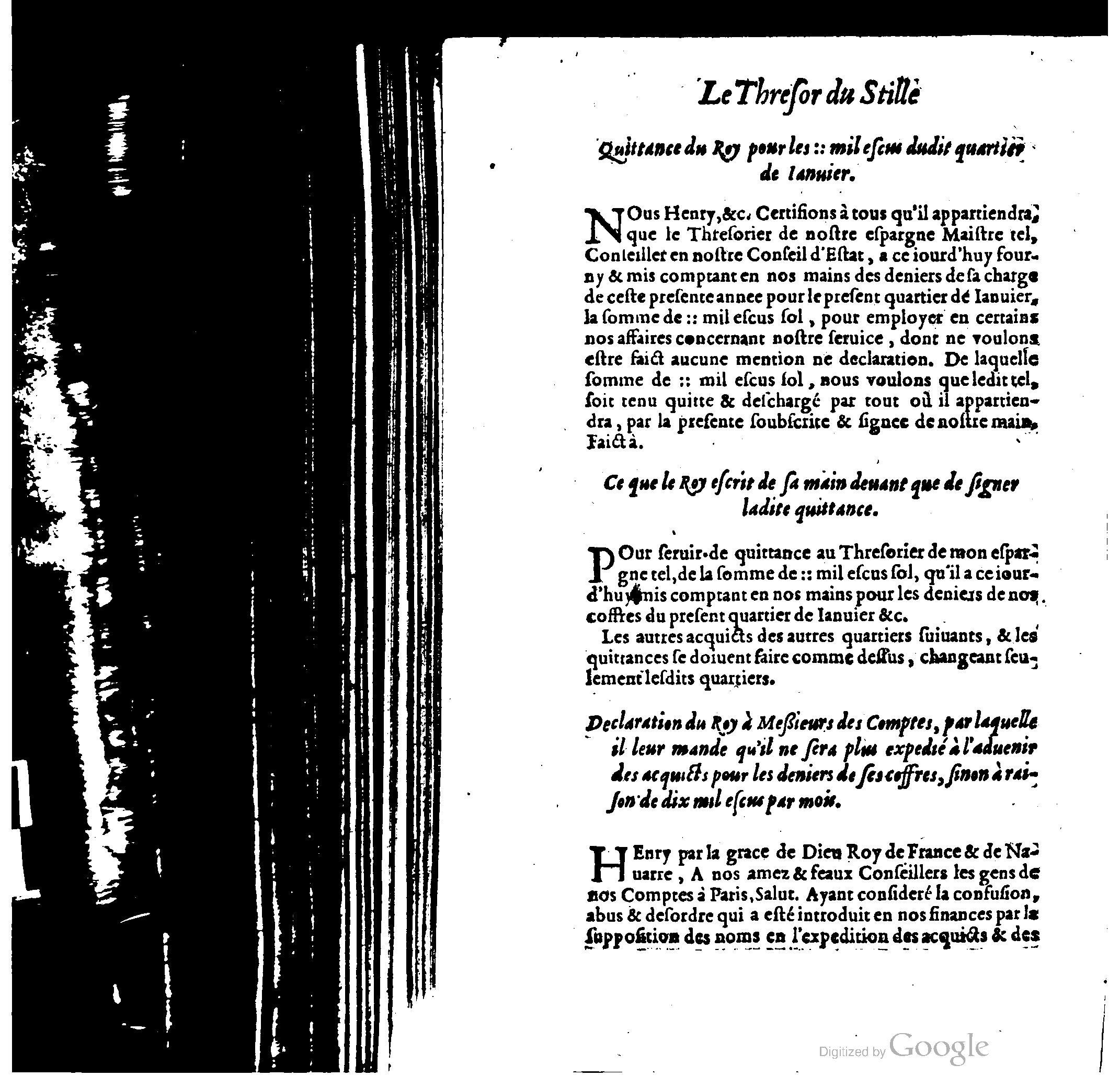 1614 - Jean Richer - Trésor du nouveau style et protocole de la chancellerie de France - BSB Munich