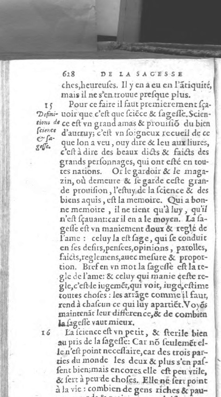 1606 - François Lefebvre - Trésor de la sagesse - BCU Lausanne
