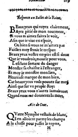 1623 - Jacques Cailloüé - Trésor ou recueil des chansons amoureuses - British Library
