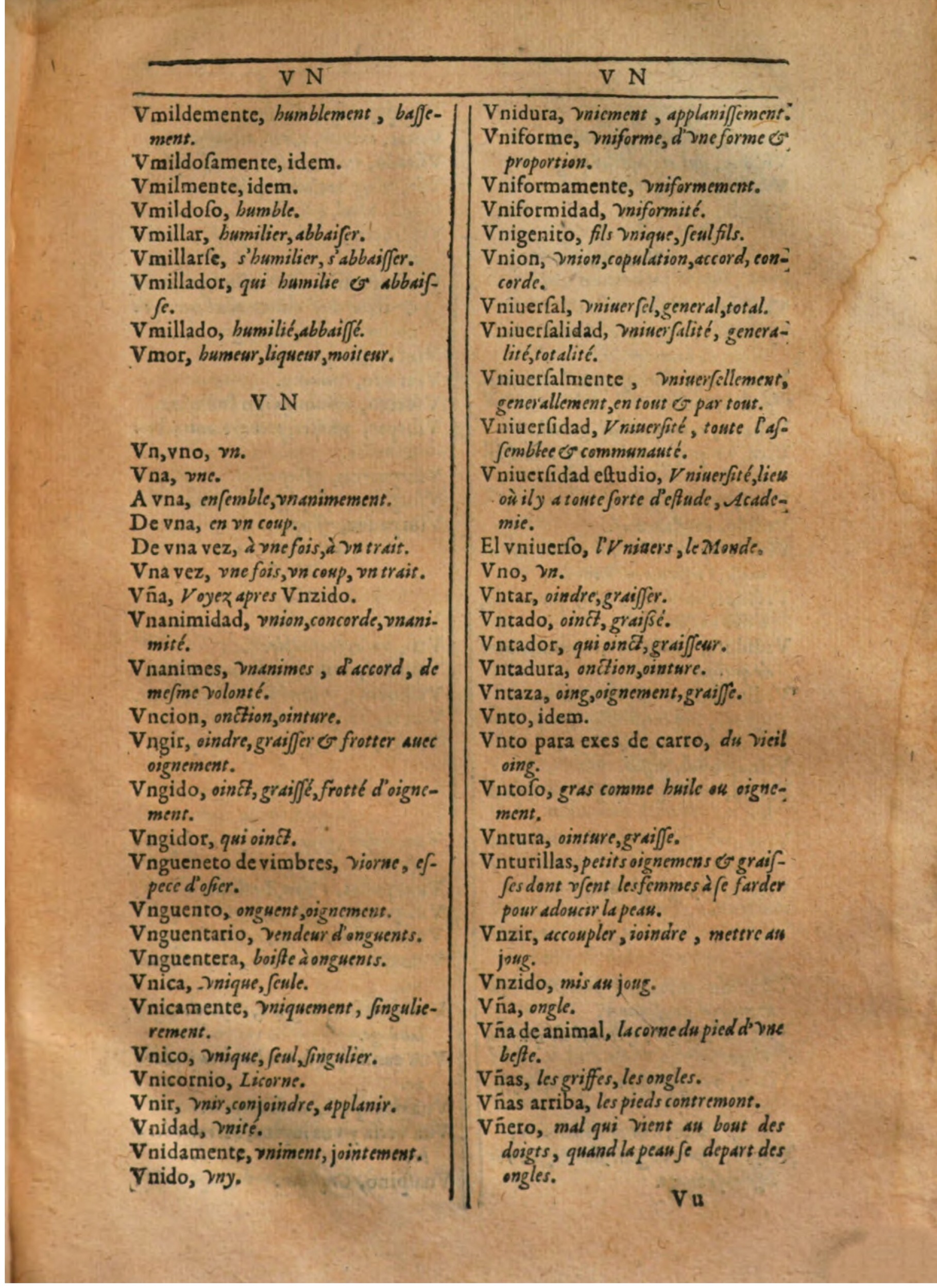 1607 - Marc Orry - Trésor des deux langues espagnole et française (Première partie) - BSB Munich 1607 - Marc Orry - Trésor des deux langues espagnole et française (Première partie) - BSB Munich