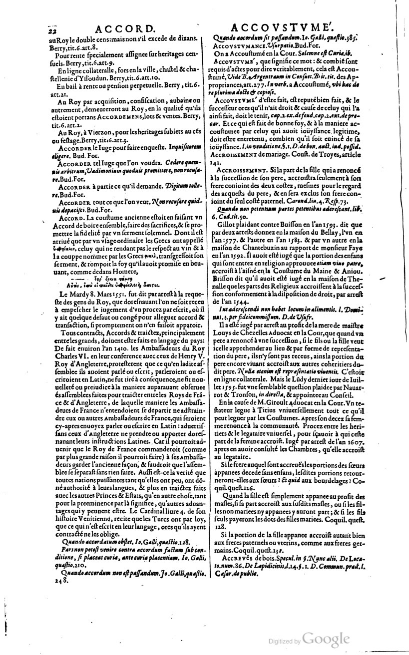 1629 - Veuve Nicolas Buon - Trésor du droit français (29620 T. 1) - BM Lyon