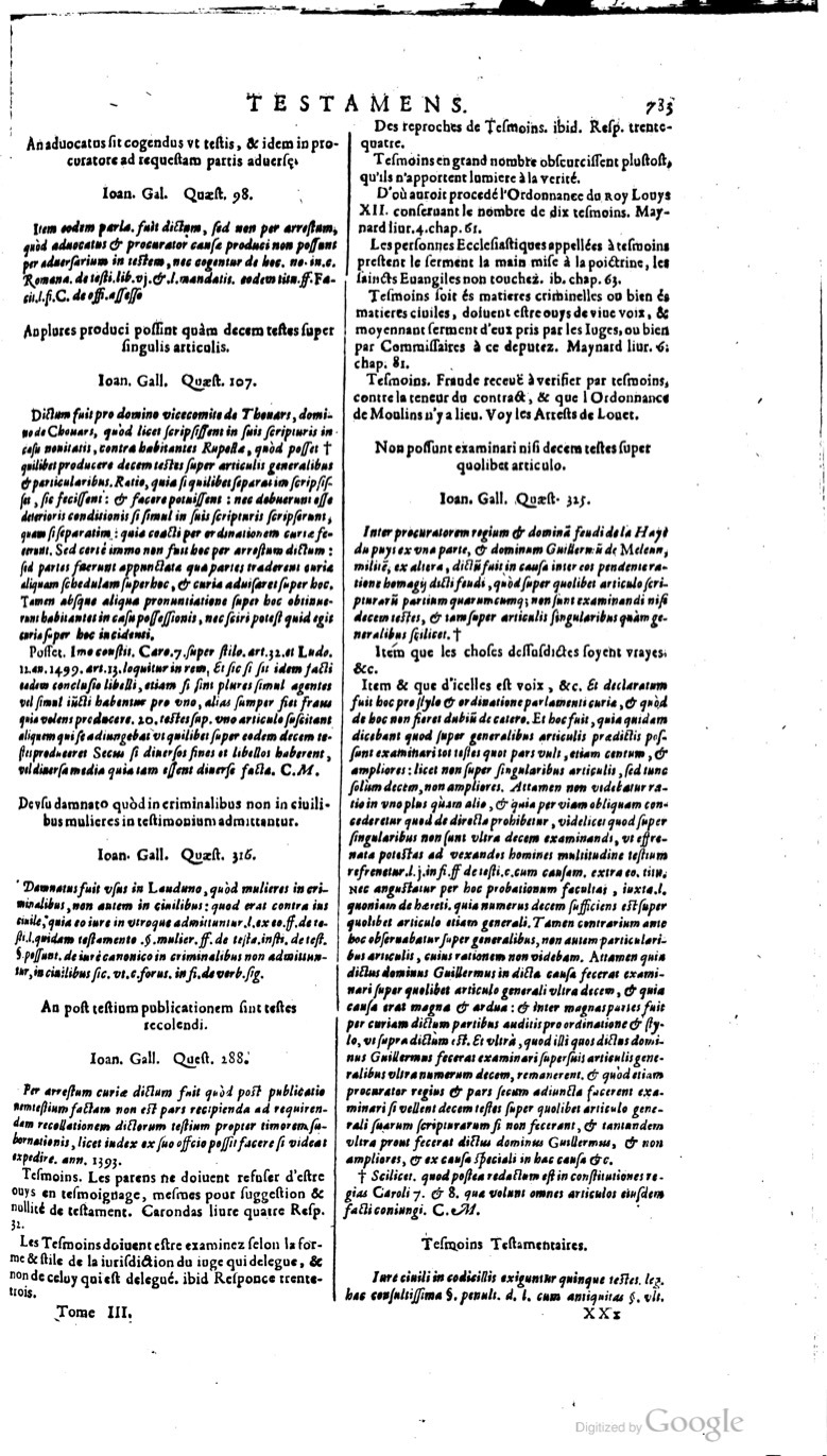 1629 - Veuve Nicolas Buon - Trésor du droit français (21754 T. 3) - BM Lyon