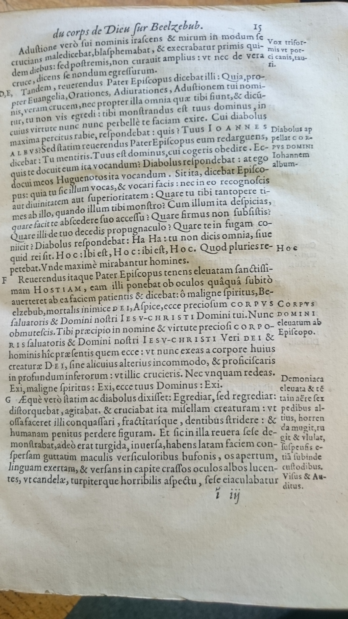 1578 - Nicolas Chesneau - Trésor et entière histoire de la triomphante victoire du corps de Dieu sur l’esprit malin - Douai Quincy