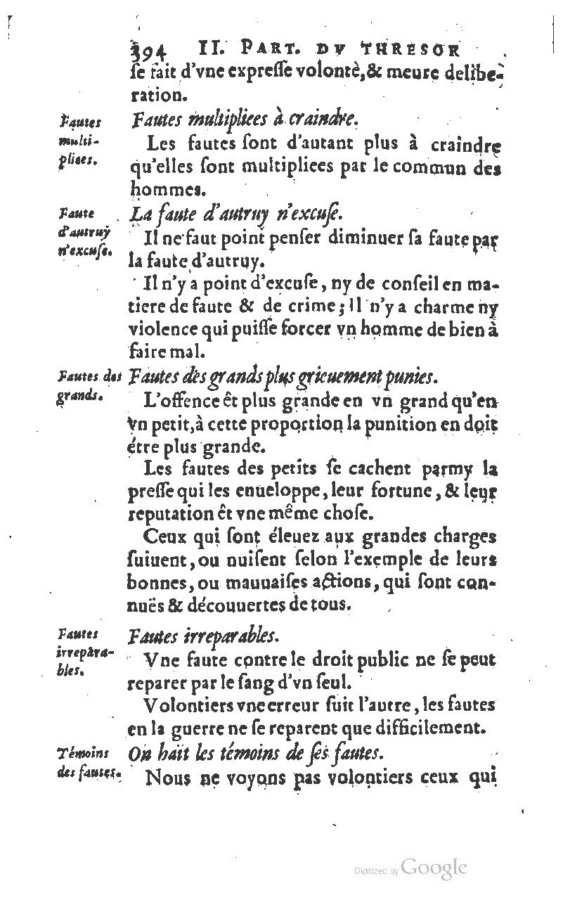 1610 - Louis Coste - Trésor de l’éloquence française (Seconde partie) - BM Lyon