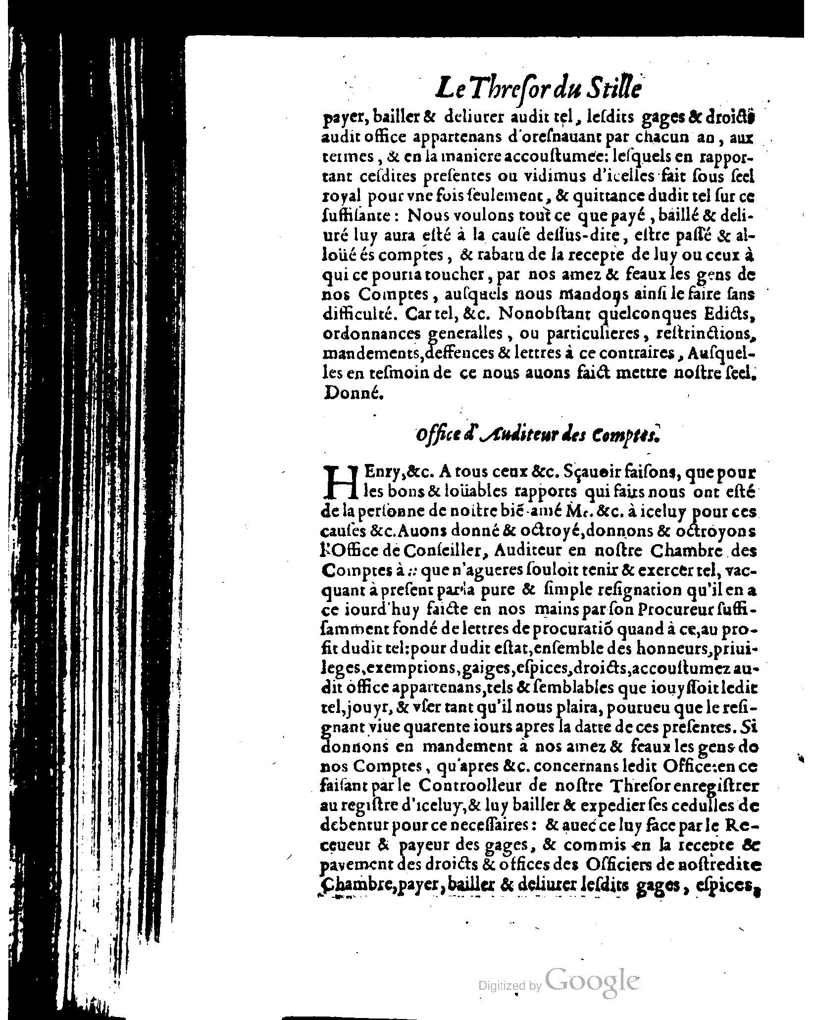 1614 - Jean Richer - Trésor du nouveau style et protocole de la chancellerie de France - BSB Munich