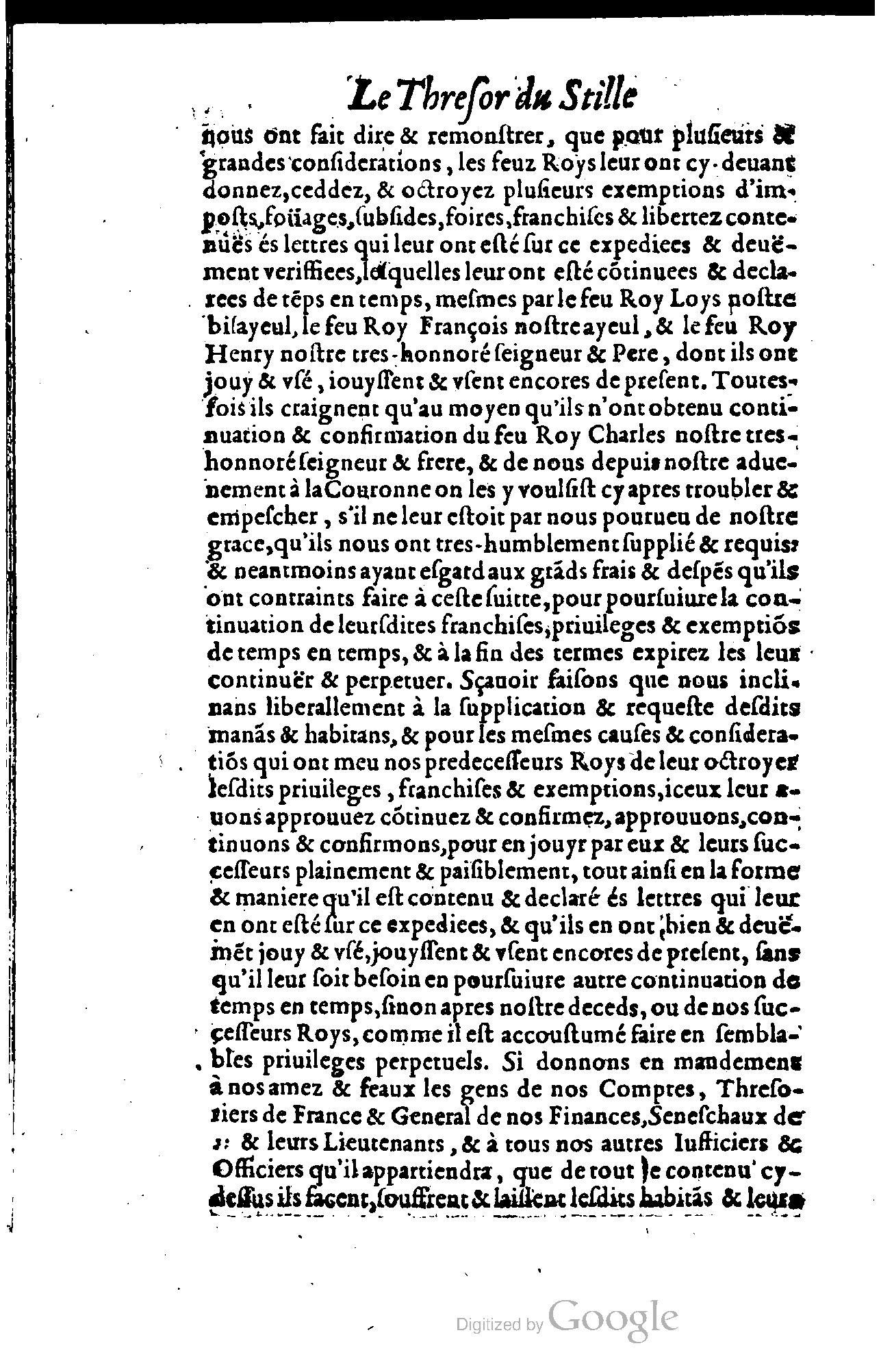 1614 - Jean Richer - Trésor du nouveau style et protocole de la chancellerie de France - BSB Munich