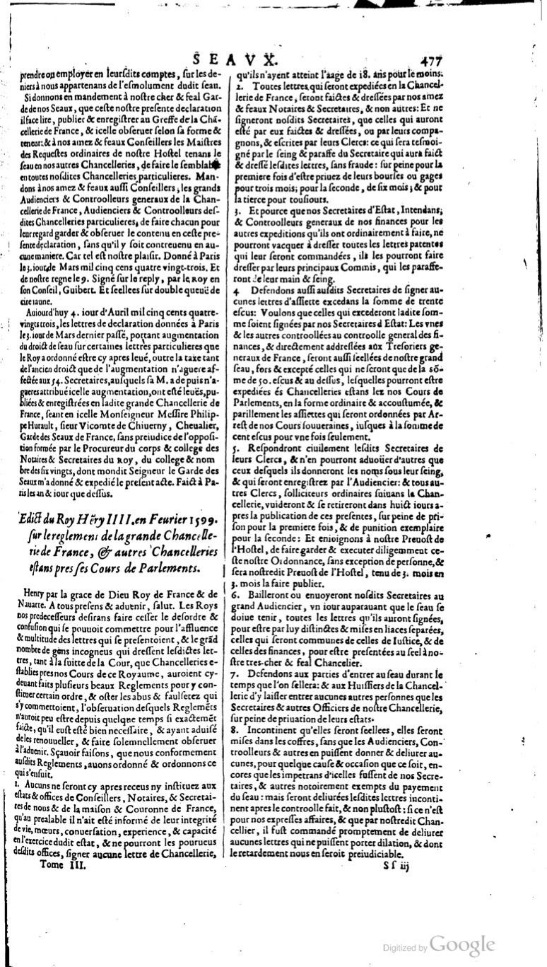 1629 - Veuve Nicolas Buon - Trésor du droit français (21754 T. 3) - BM Lyon
