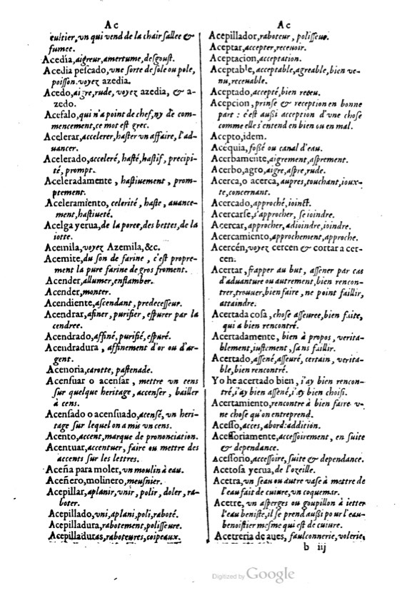 1621 - Adrian Tiffaine - Trésor des deux langues espagnole et française - BM Lyon