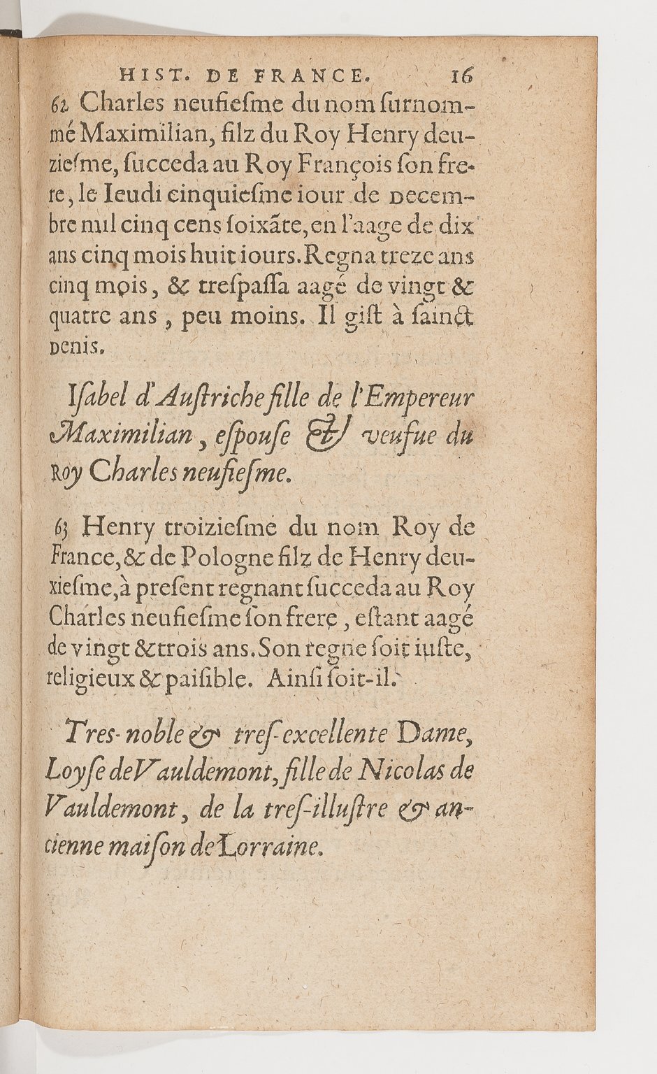 1583 - Galiot Corrozet - Trésor des histoires de France - BnF