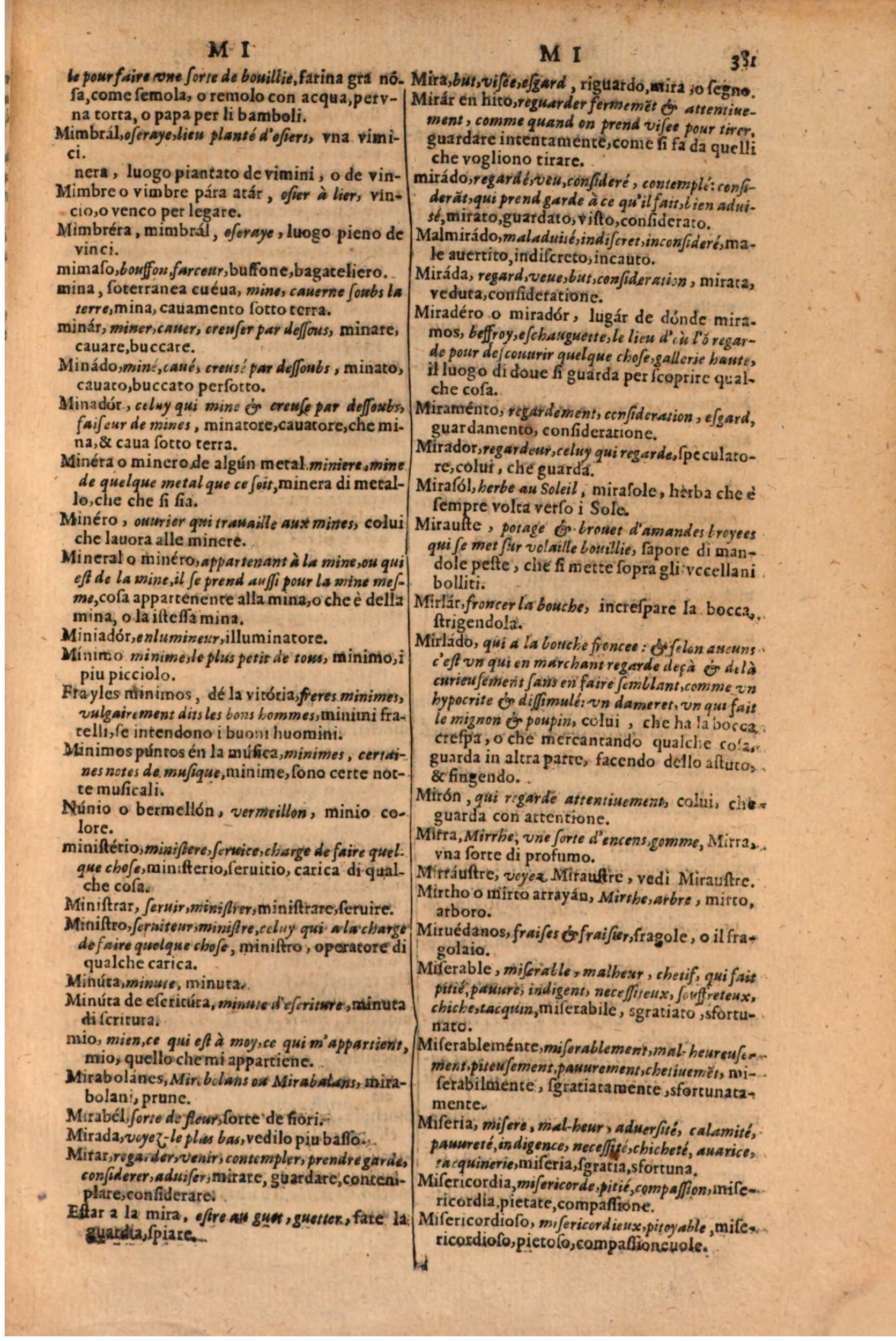 1606 - Samuel Crespin - Thresor des trois langues, francoise, italiene et espagnolle - BSB Munich