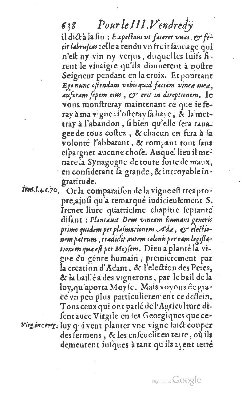 1607 - Nicolas Du Fossé - Trésor quadragésimal - T 01 - BM Lyon