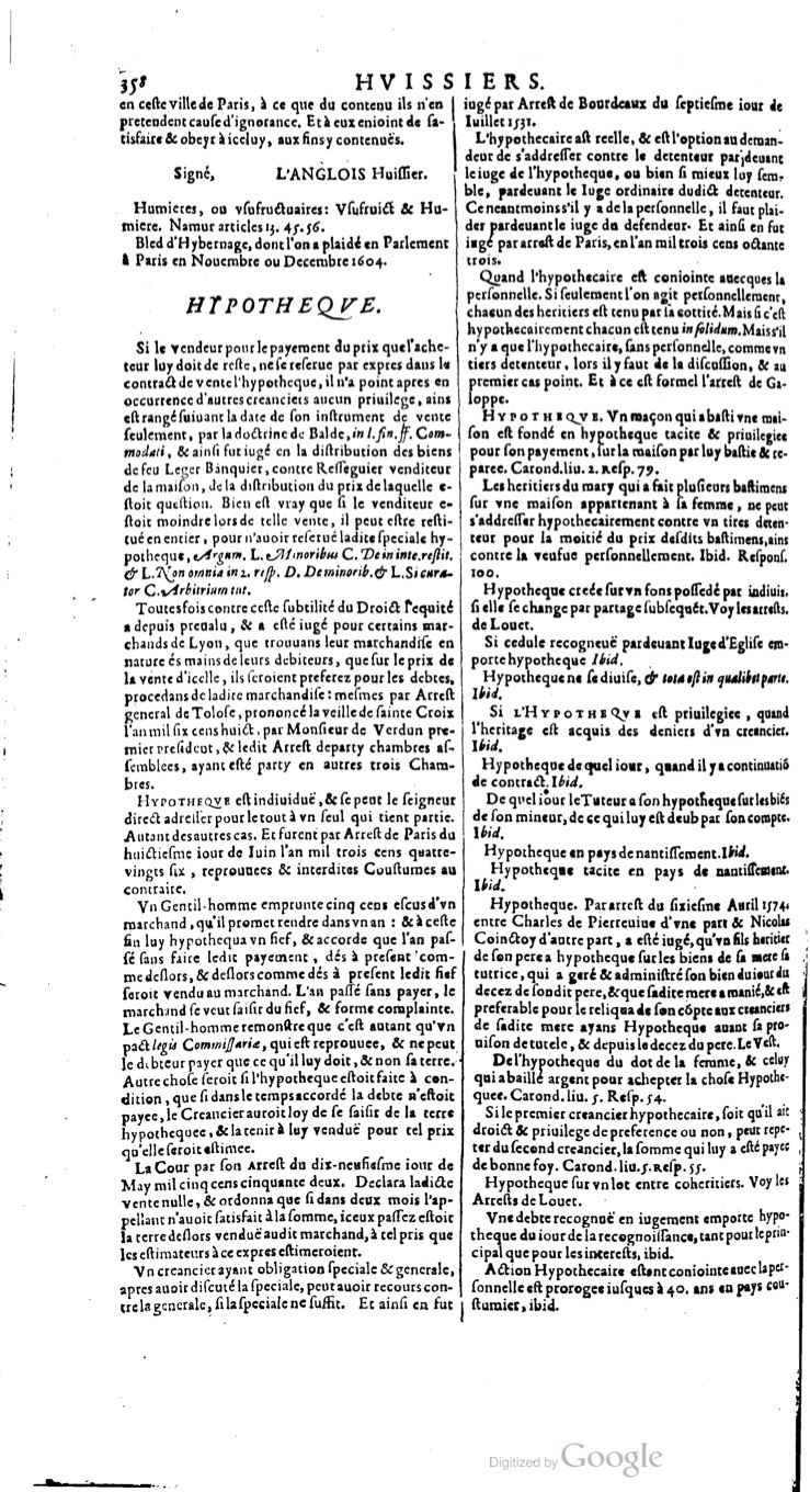 1629 - Veuve Nicolas Buon - Trésor du droit français (29620 T. 2) - BM Lyon
