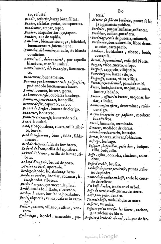 1621 - Adrian Tiffaine - Trésor des deux langues espagnole et française - BM Lyon