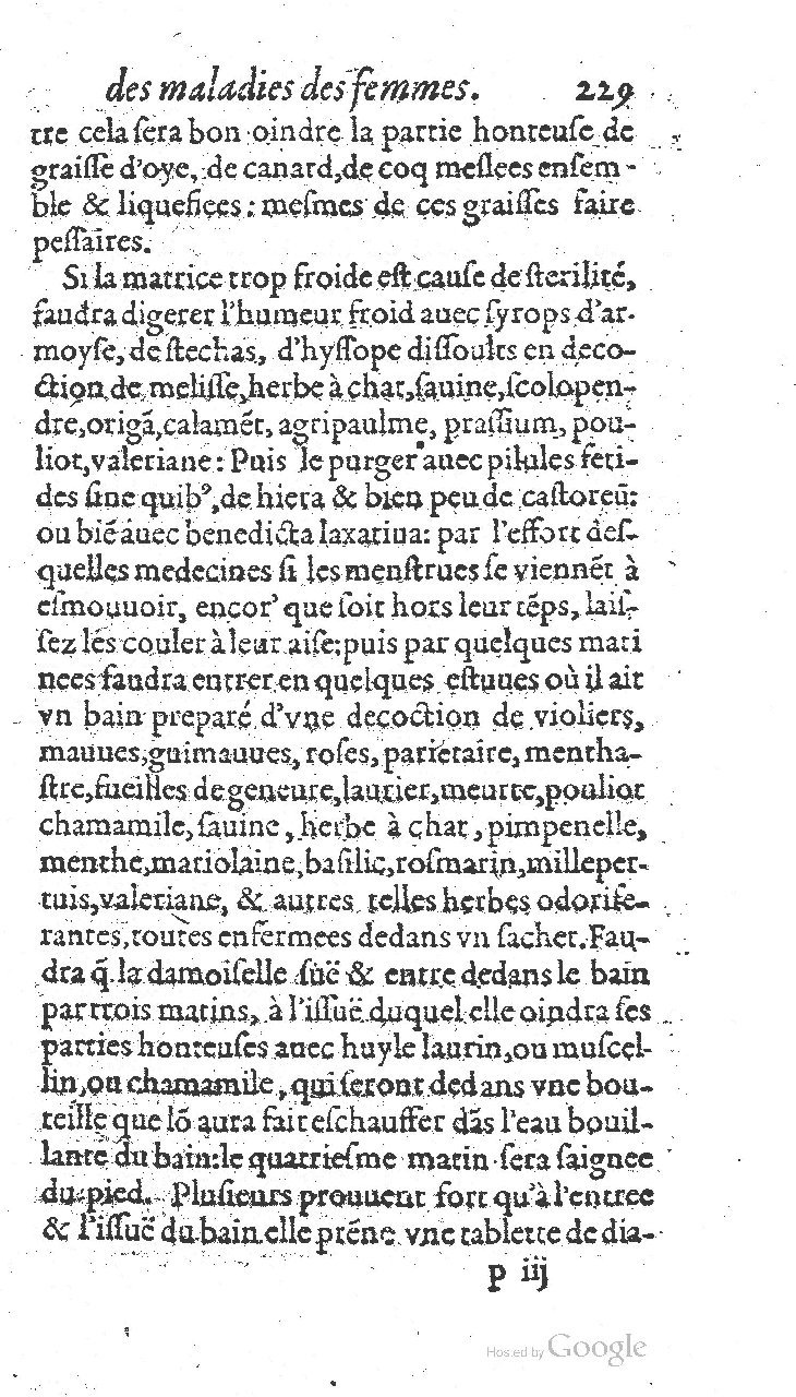 1585 - Jacques du Puis - Trésor des remèdes secrets pour les maladies des femmes - BnF