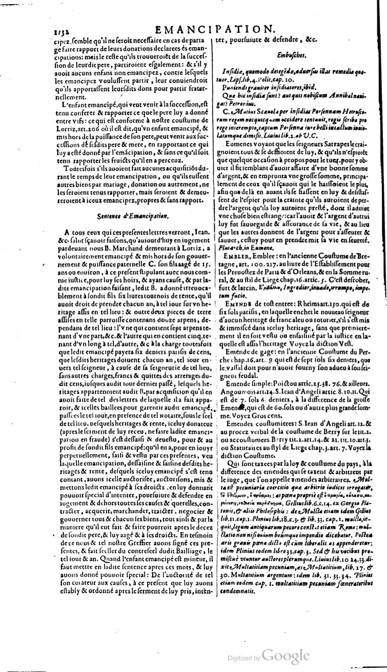 1629 - Veuve Nicolas Buon - Trésor du droit français (21754 T. 1) - BM Lyon