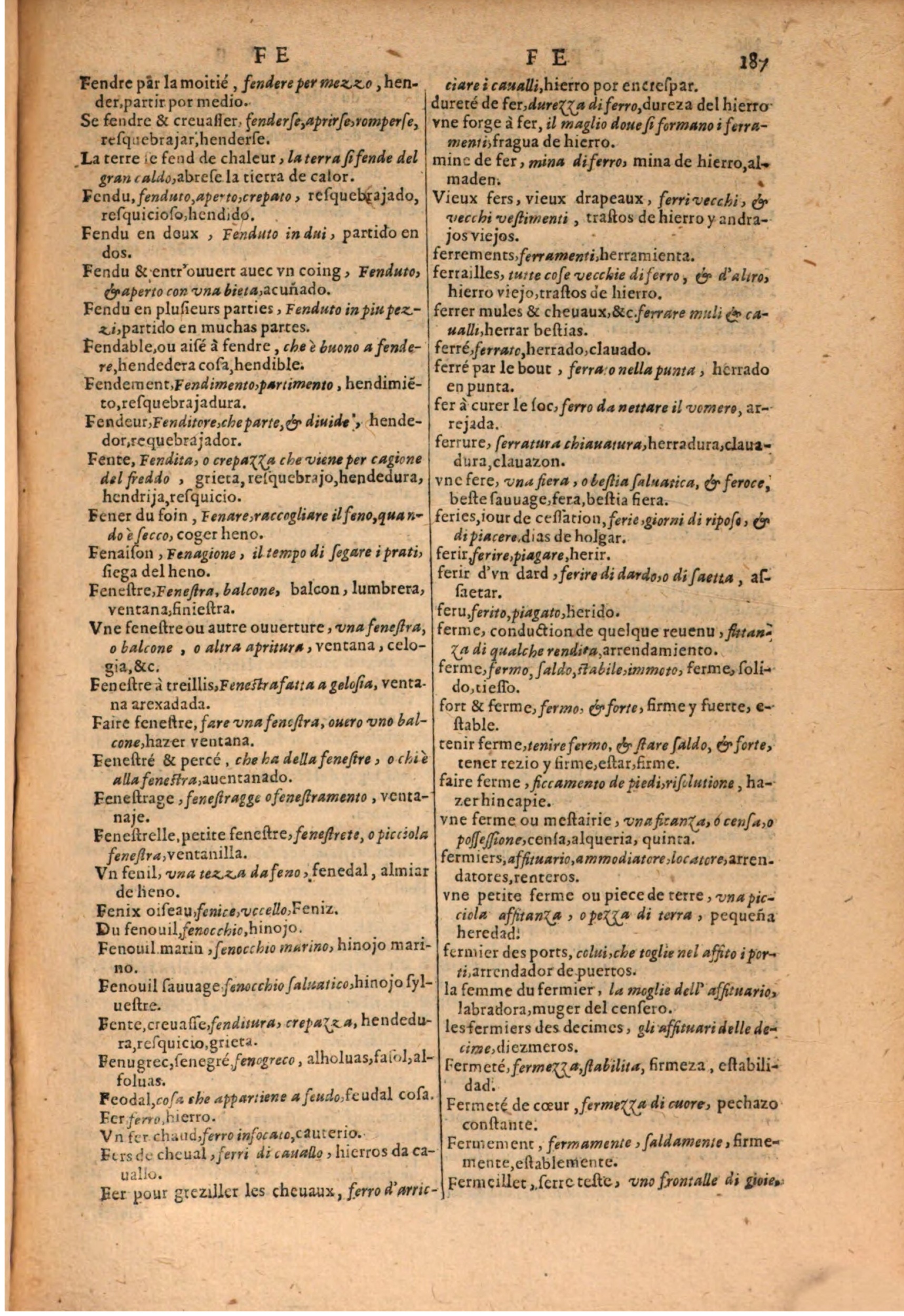 1616 - Pierre de la Rovière - Trésor des trois langues (Seconde partie) - BSB Munich