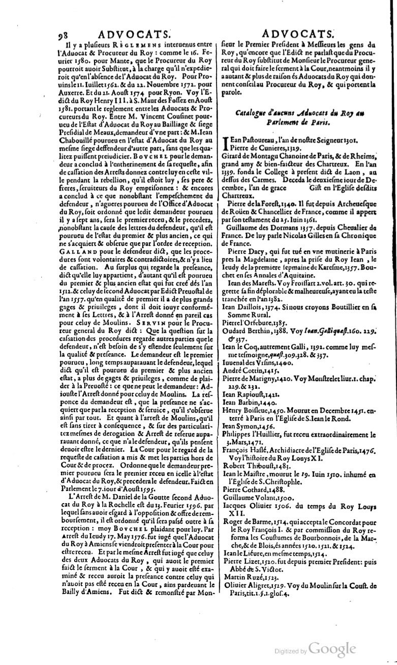 1629 - Veuve Nicolas Buon - Trésor du droit français (21754 T. 1) - BM Lyon