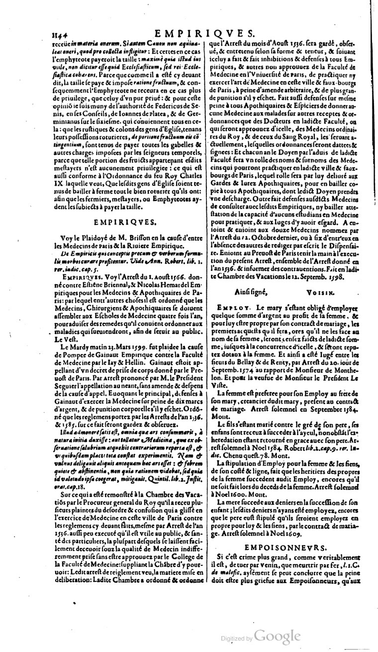 1629 - Veuve Nicolas Buon - Trésor du droit français (21754 T. 1) - BM Lyon