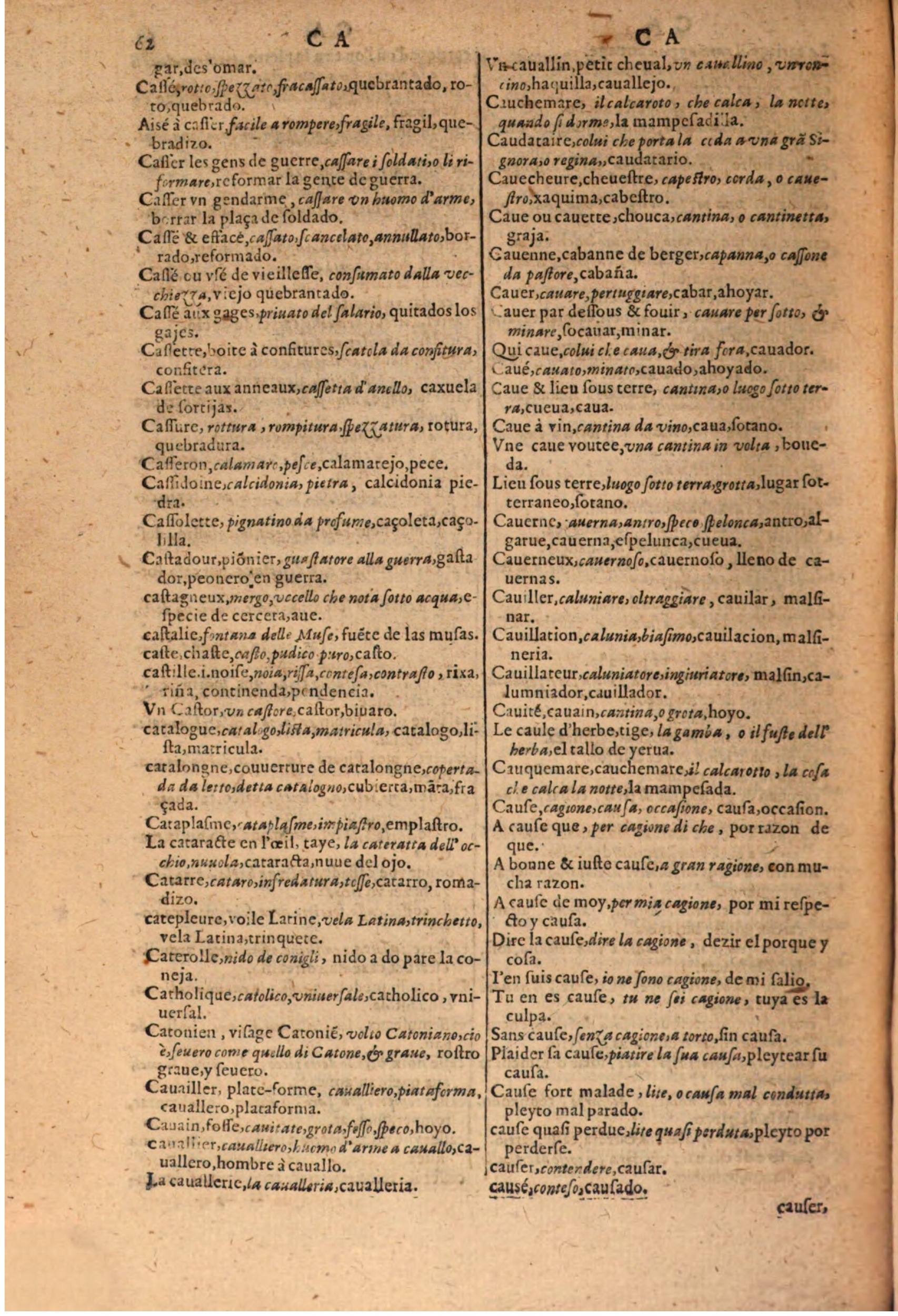 1616 - Pierre de la Rovière - Trésor des trois langues (Seconde partie) - BSB Munich