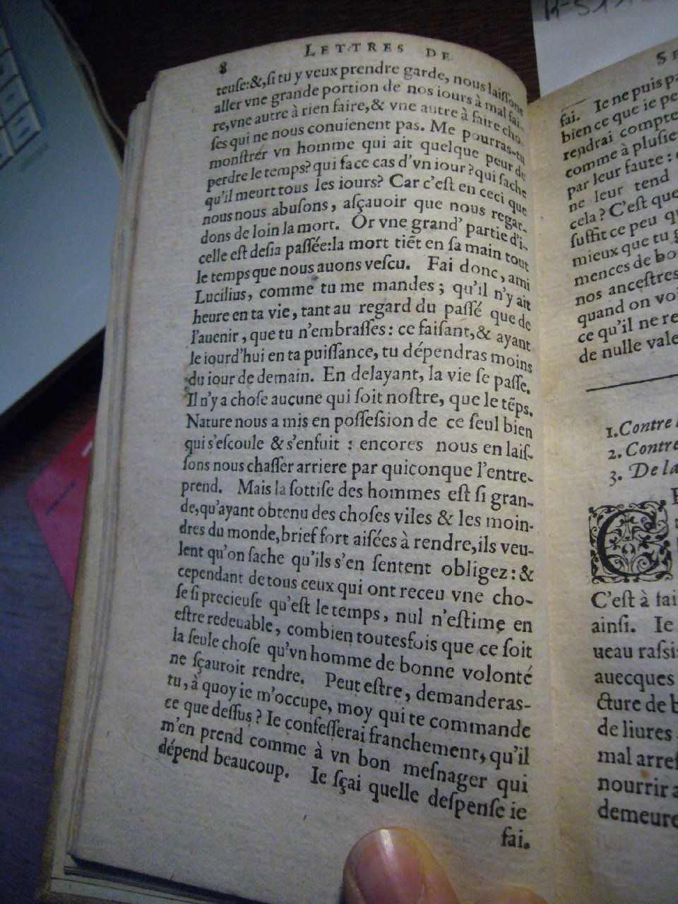 1604 - Jean Houzé - Œuvres morales et mêlées de Sénèque, Trésor de philosophie morale - T. 2 - BnF