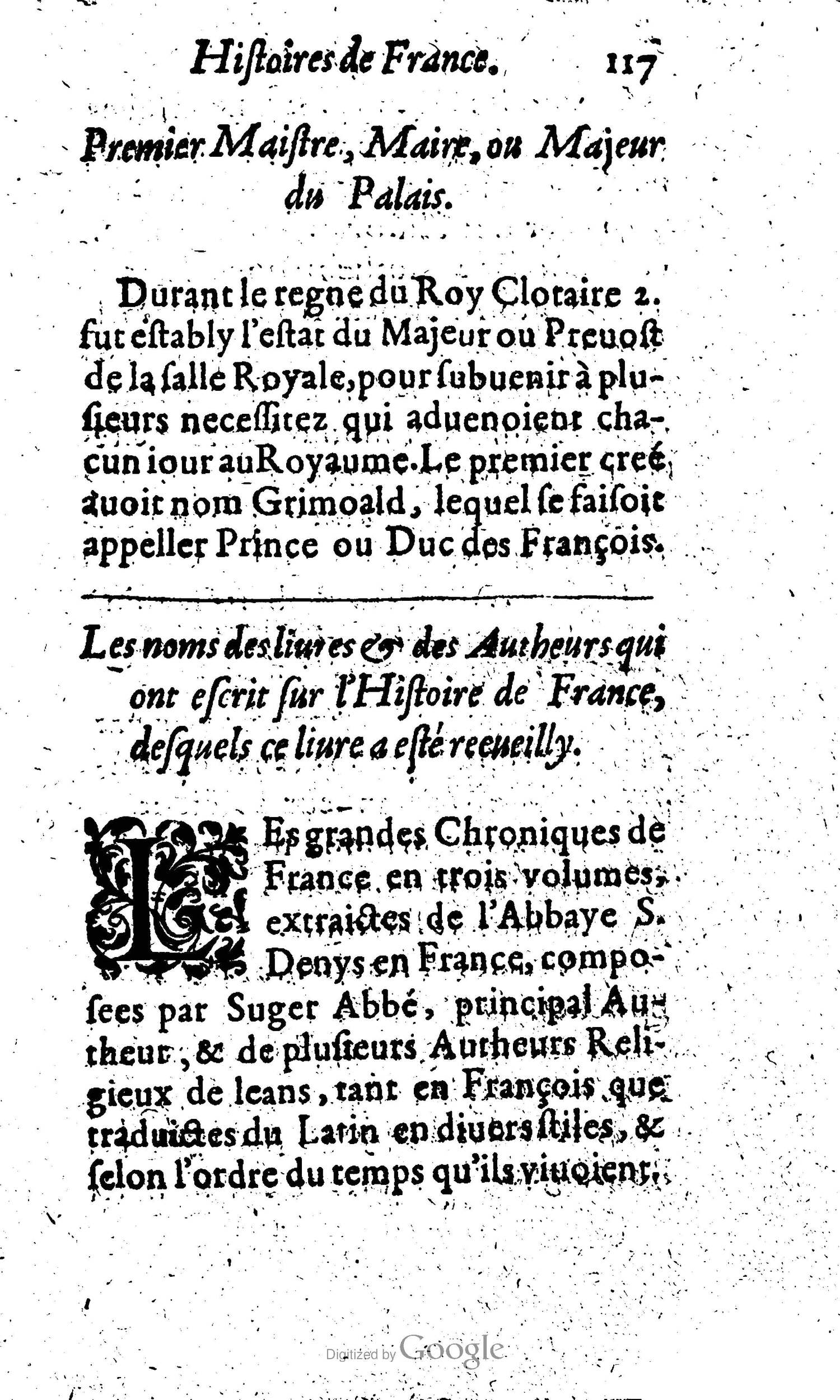 1619 - Jean Corrozet - Trésor des histoires de France - Anvers Musée Plantin-Moretus