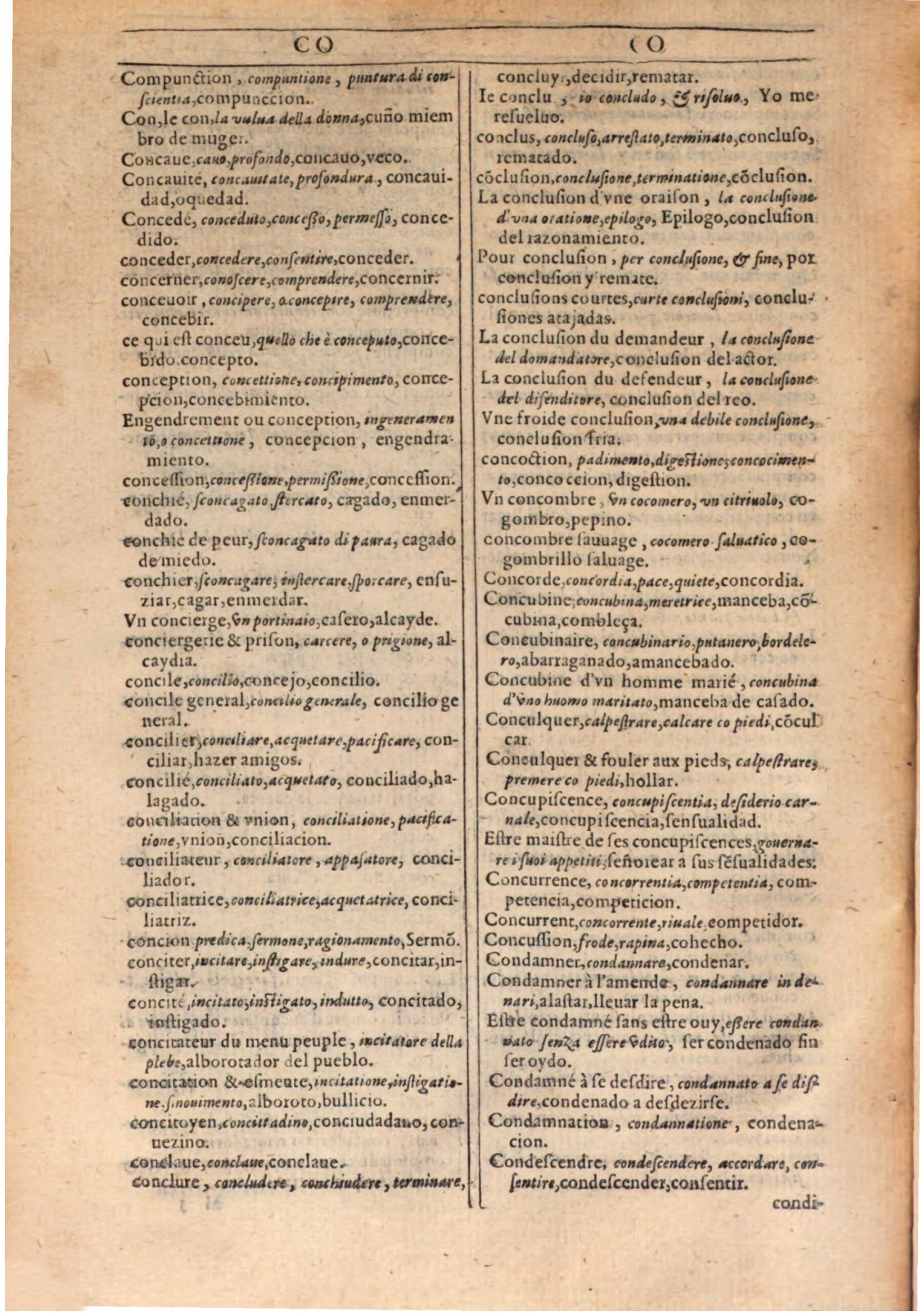 1609 - Philippe Albert et Alexandre Pernet - Trésor des trois langues française, italienne et espagnole (Seconde partie) - BSB Munich