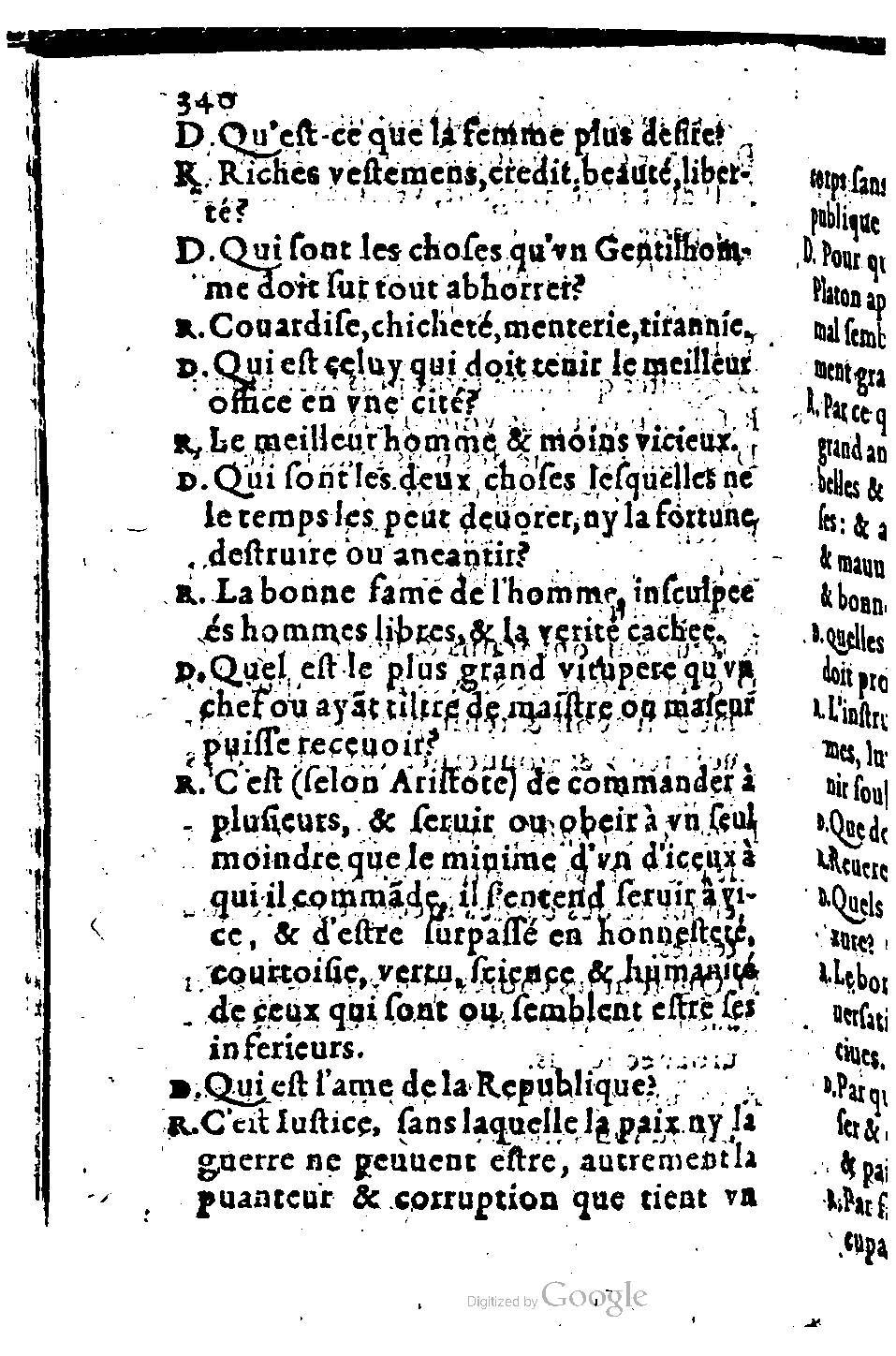 1582 - Nicolas Bonfons - Trésor des sentences dorées - BM Lyon