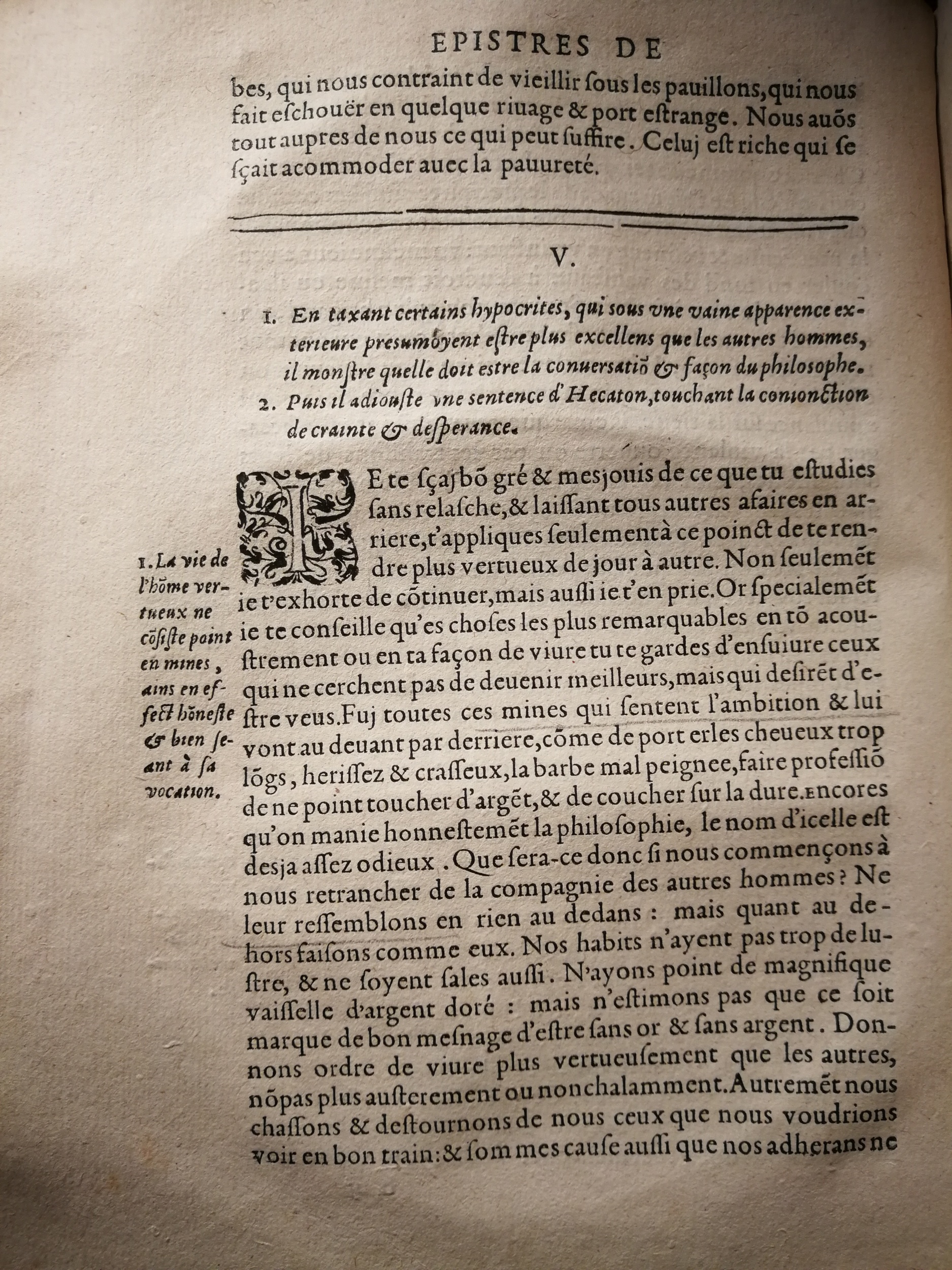 1590 (= 1595) - Jean Houzé - Œuvres morales et mêlées de Sénèque, Trésor de philosophie morale - T. 2 - BnF