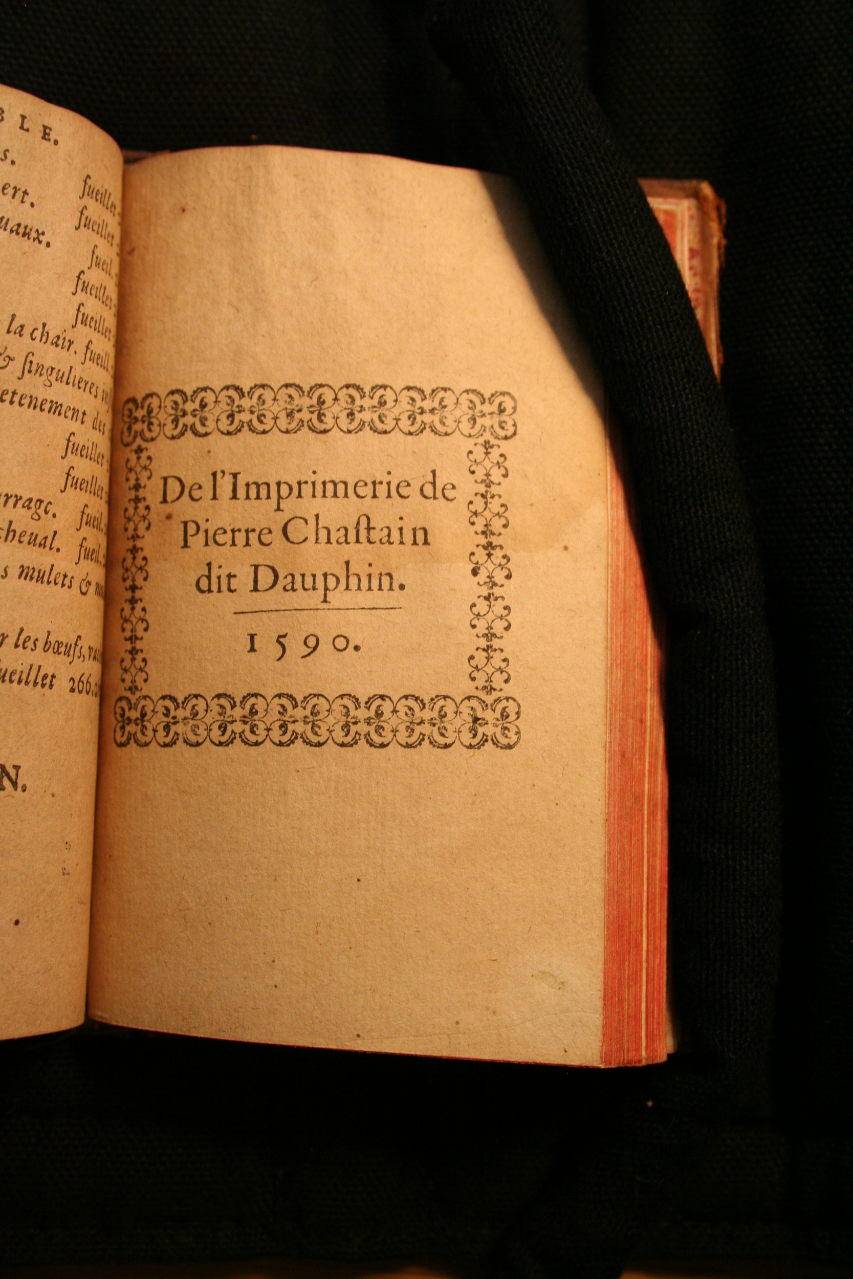 1591 - Pierre Chastaing et Benoît Rigaud - Trésor des bêtes chevalines - BM Bordeaux