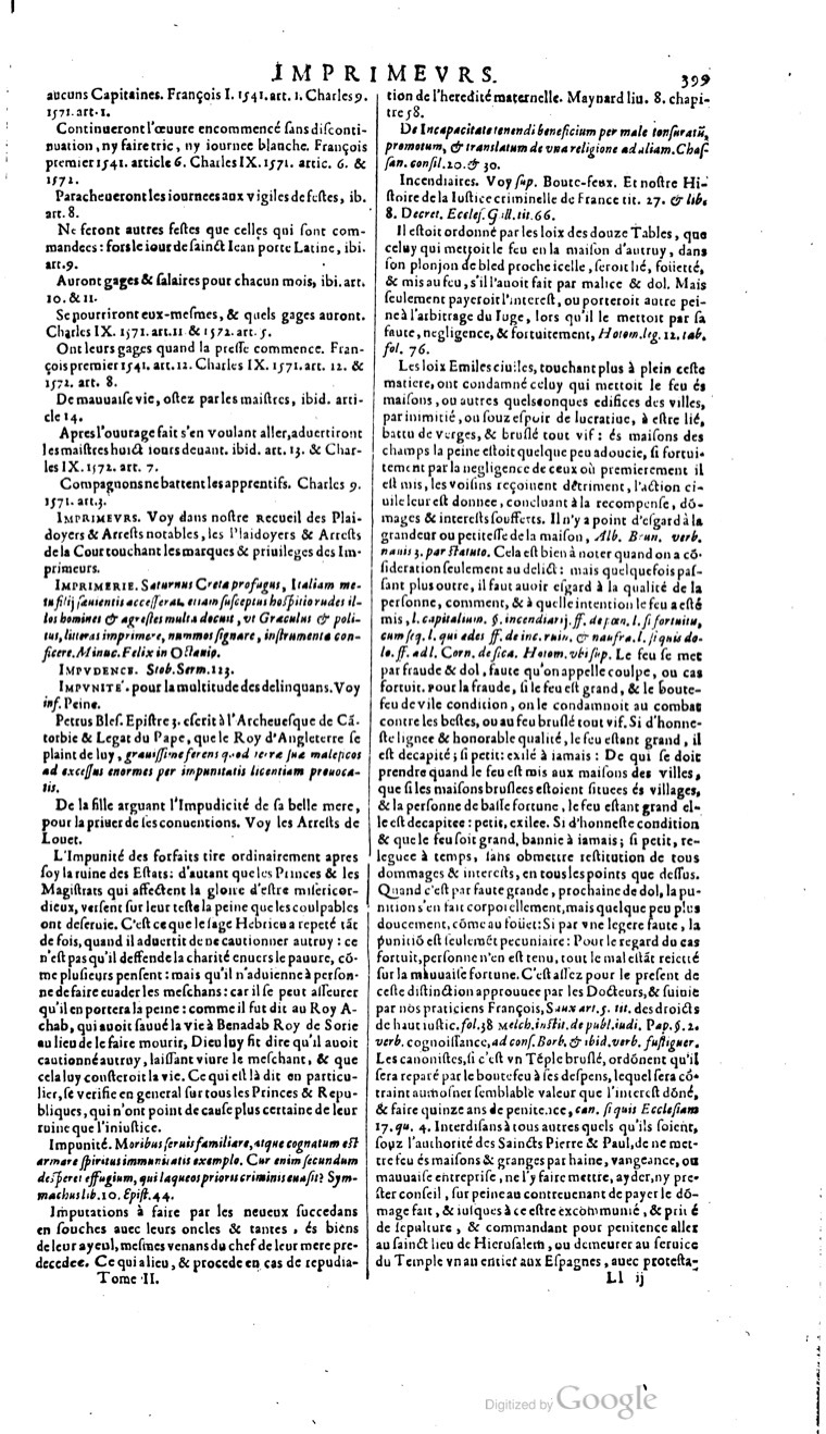 1629 - Veuve Nicolas Buon - Trésor du droit français (29620 T. 2) - BM Lyon