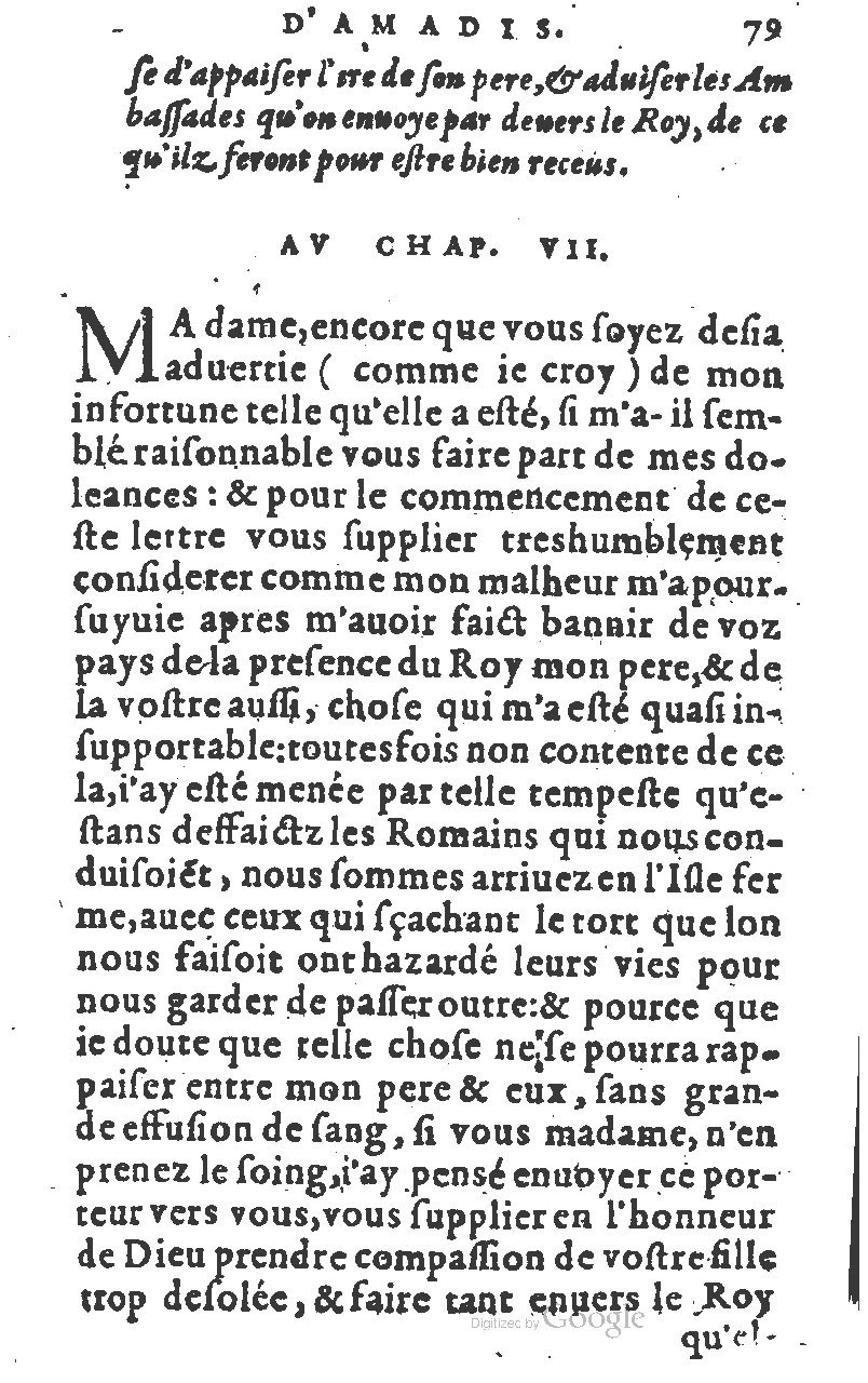 1582 - Jean Huguetan - Trésor des Amadis T. 1 - BM Lyon