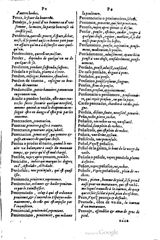 1621 - Adrian Tiffaine - Trésor des deux langues espagnole et française - BM Lyon