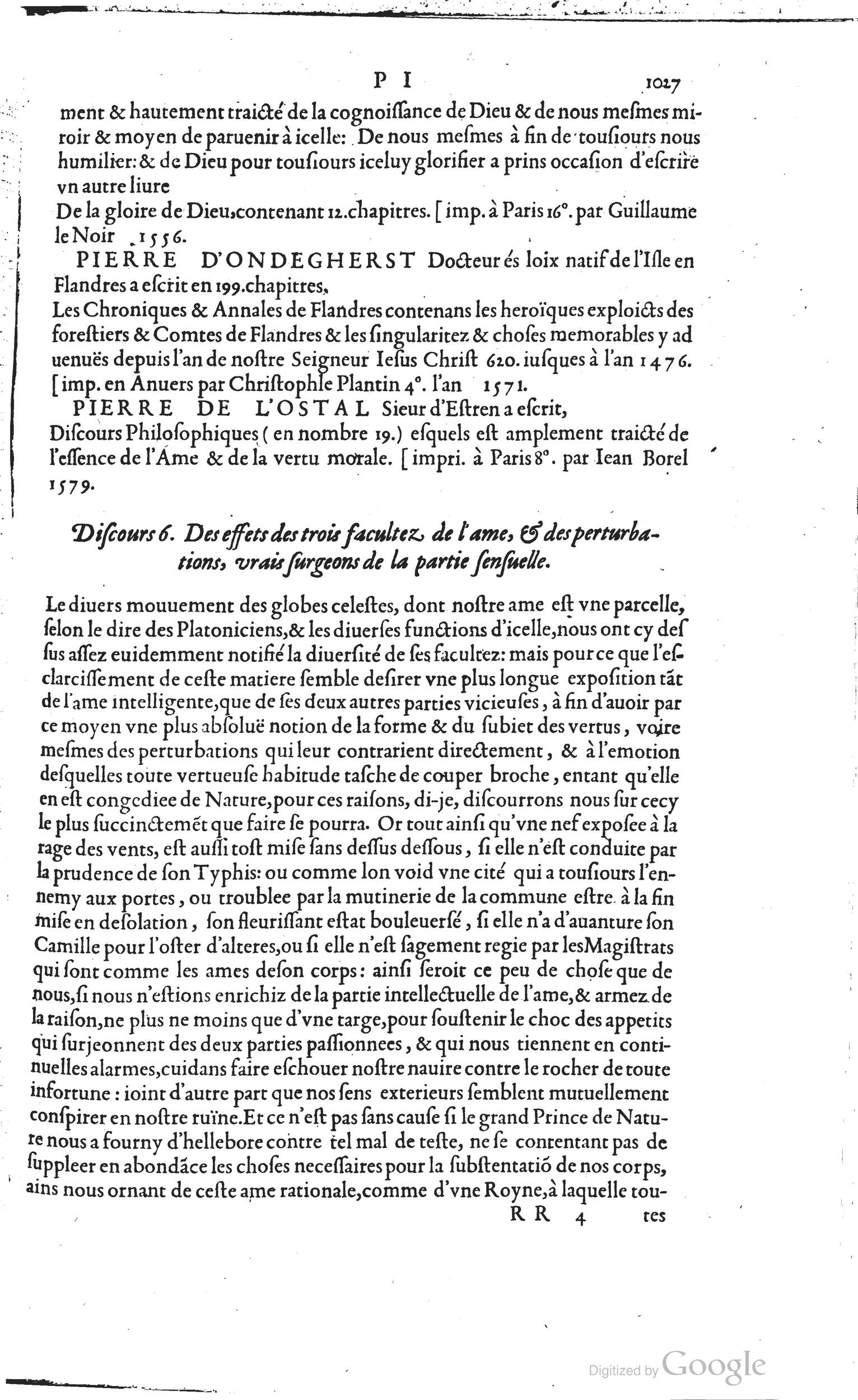 1585 - Barthélemy Honorat - Bibliothèques françaises - BSB Munich