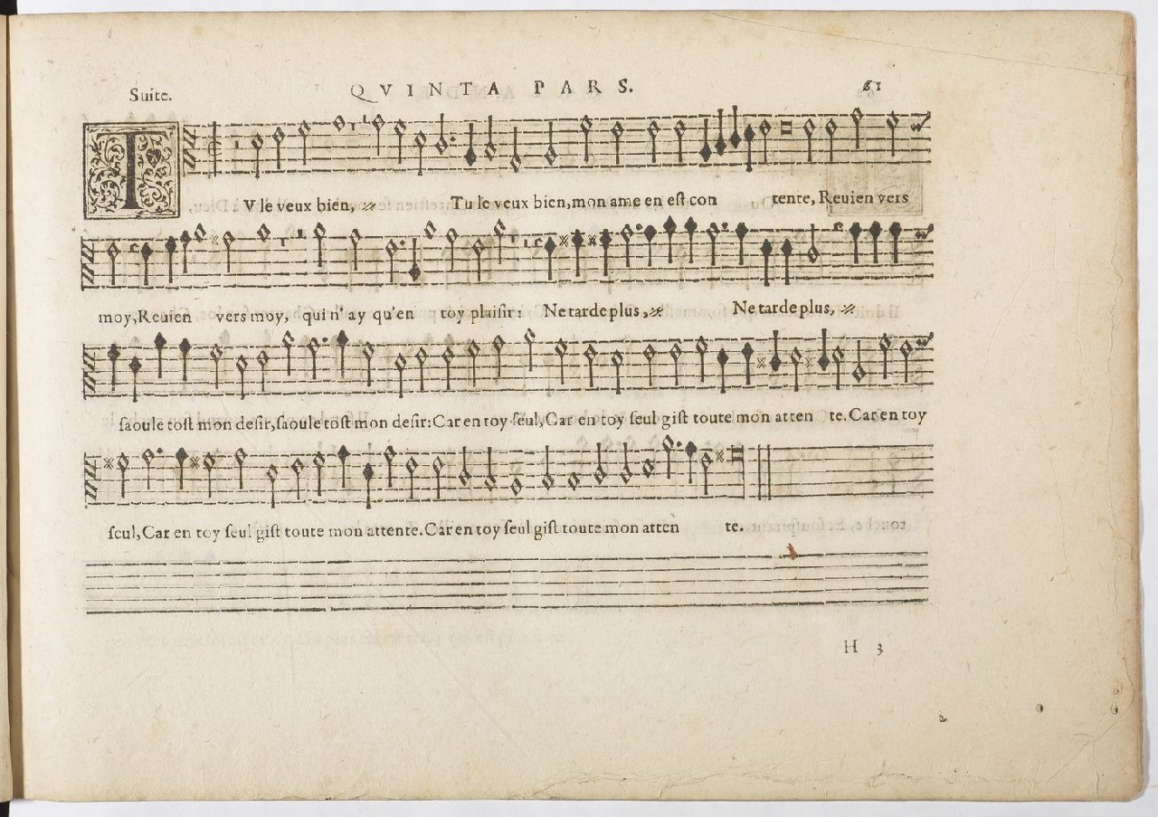 1594 - Paul Marceau - Trésor de musique d&#039;Orlande de Lassus, Superius, Bassus, Tenor, Quinta pars - BnF