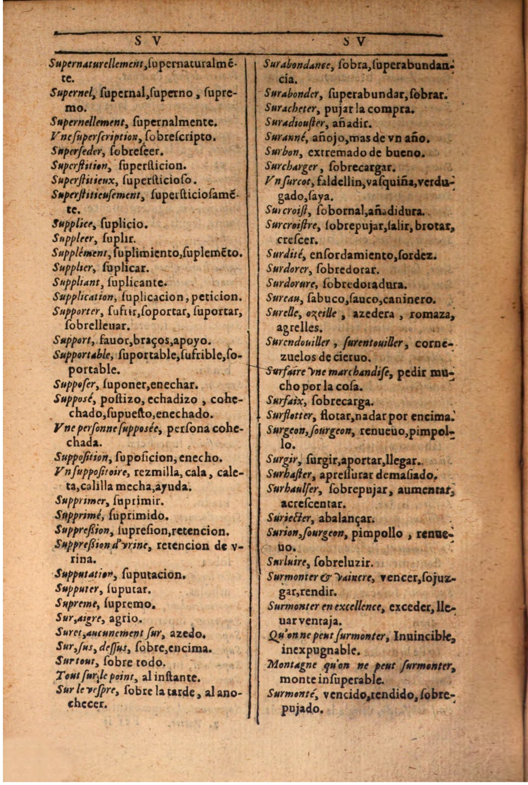 1607 - Marc Orry - Trésor des deux langues espagnole et française (Seconde partie) - BSB Munich