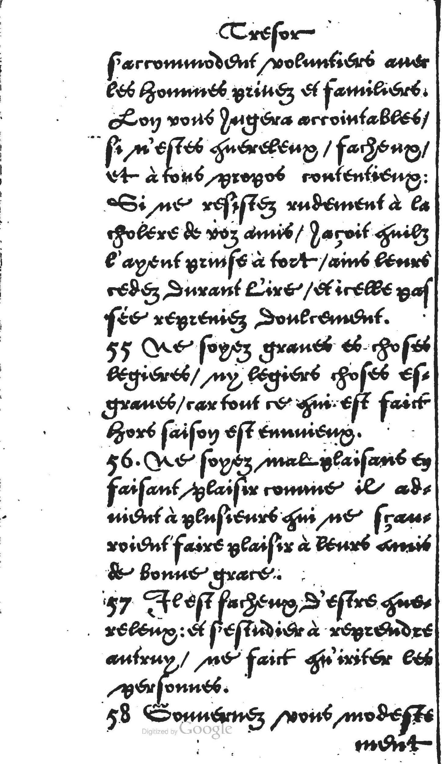 1560 - Jean Bellère - Trésor de vertu - Det Kongelige Bibliotek 1560 - Jean Bellère - Trésor de vertu - Det Kongelige Bibliotek