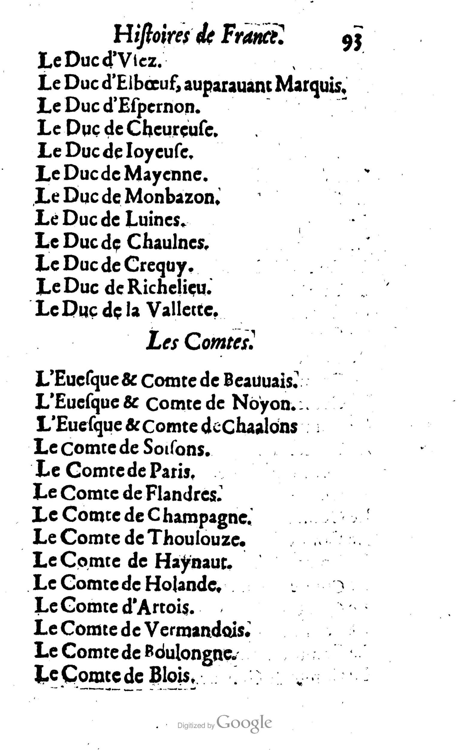 1638 - Jean Corrozet - Trésor des histoires de France - BM Lyon