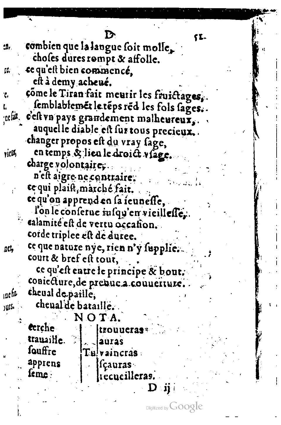 1582 - Nicolas Bonfons - Trésor des sentences dorées - BM Lyon