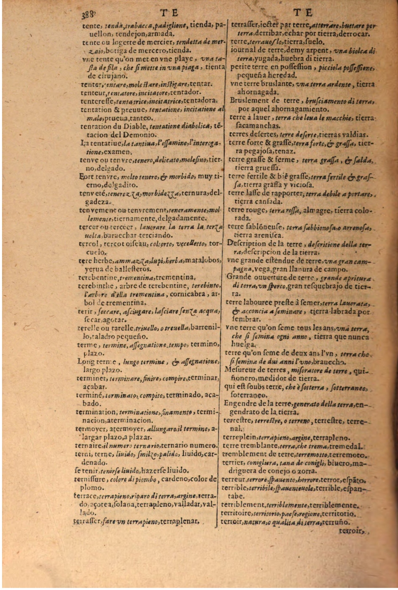 1616 - Pierre de la Rovière - Trésor des trois langues (Seconde partie) - BSB Munich